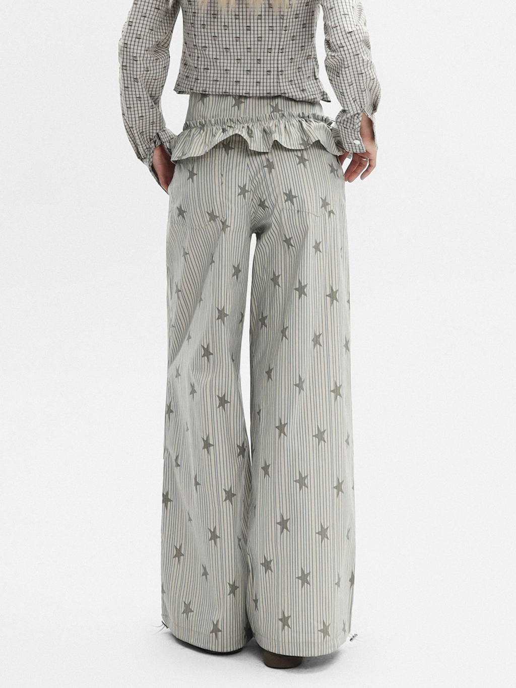 Ashflow - Women's Striped Star Print Cargo Pants