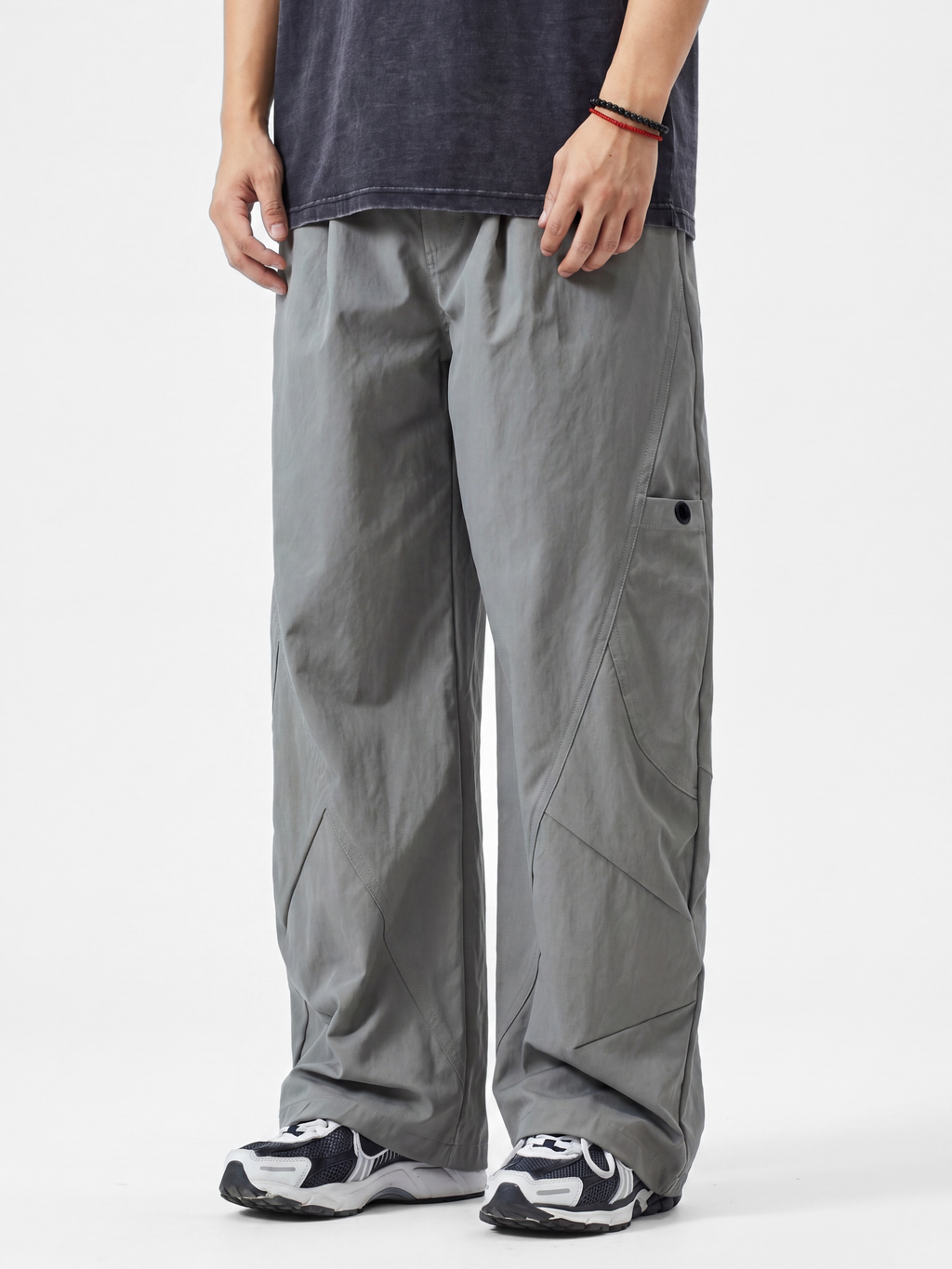 OwlWing - Men's Durable Curved Wide-Leg Cargo Pants