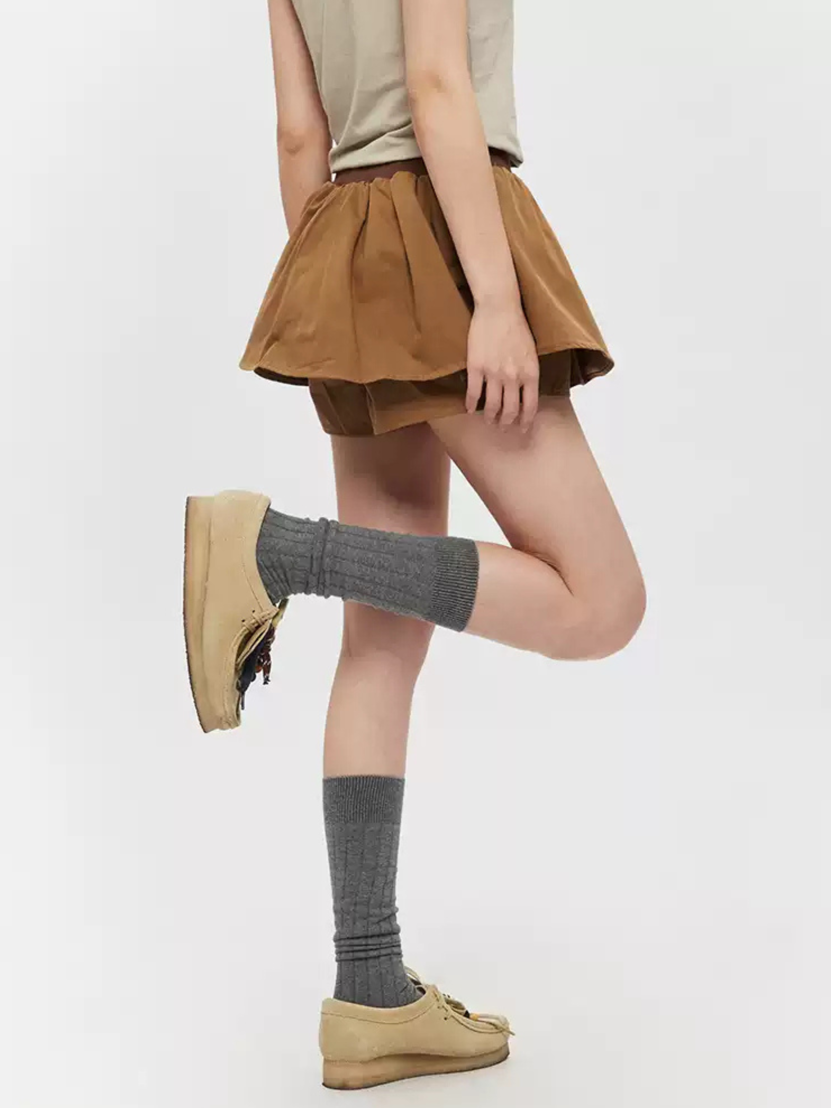 AirSwirl - Women's Drawstring Elastic Waist Pleated Skirt