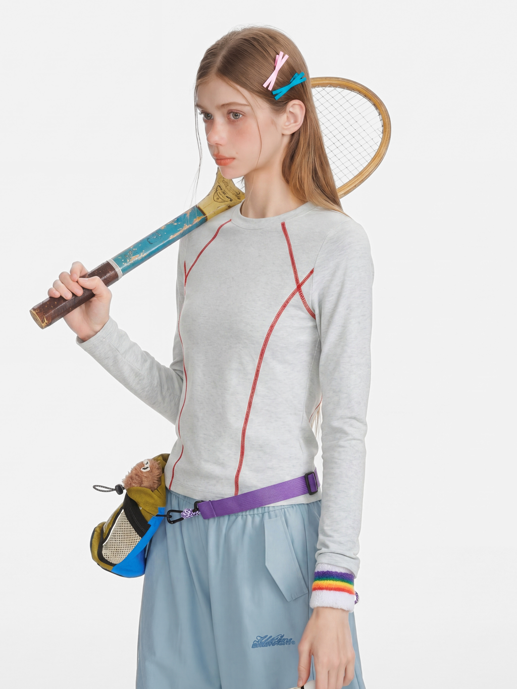 Darkrun - Women's Slim Fit Cropped Long Sleeve T-Shirt
