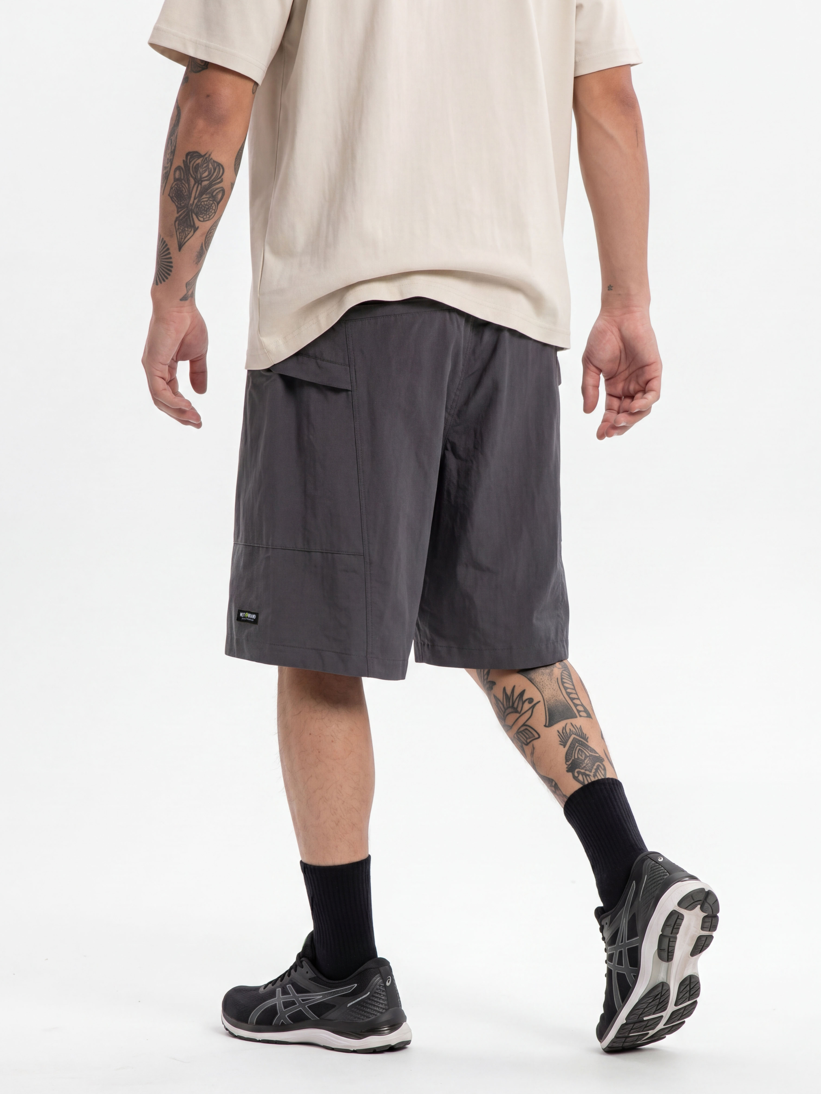Rainhewn - Men's Lightweight Quick-Dry Belted Casual Shorts