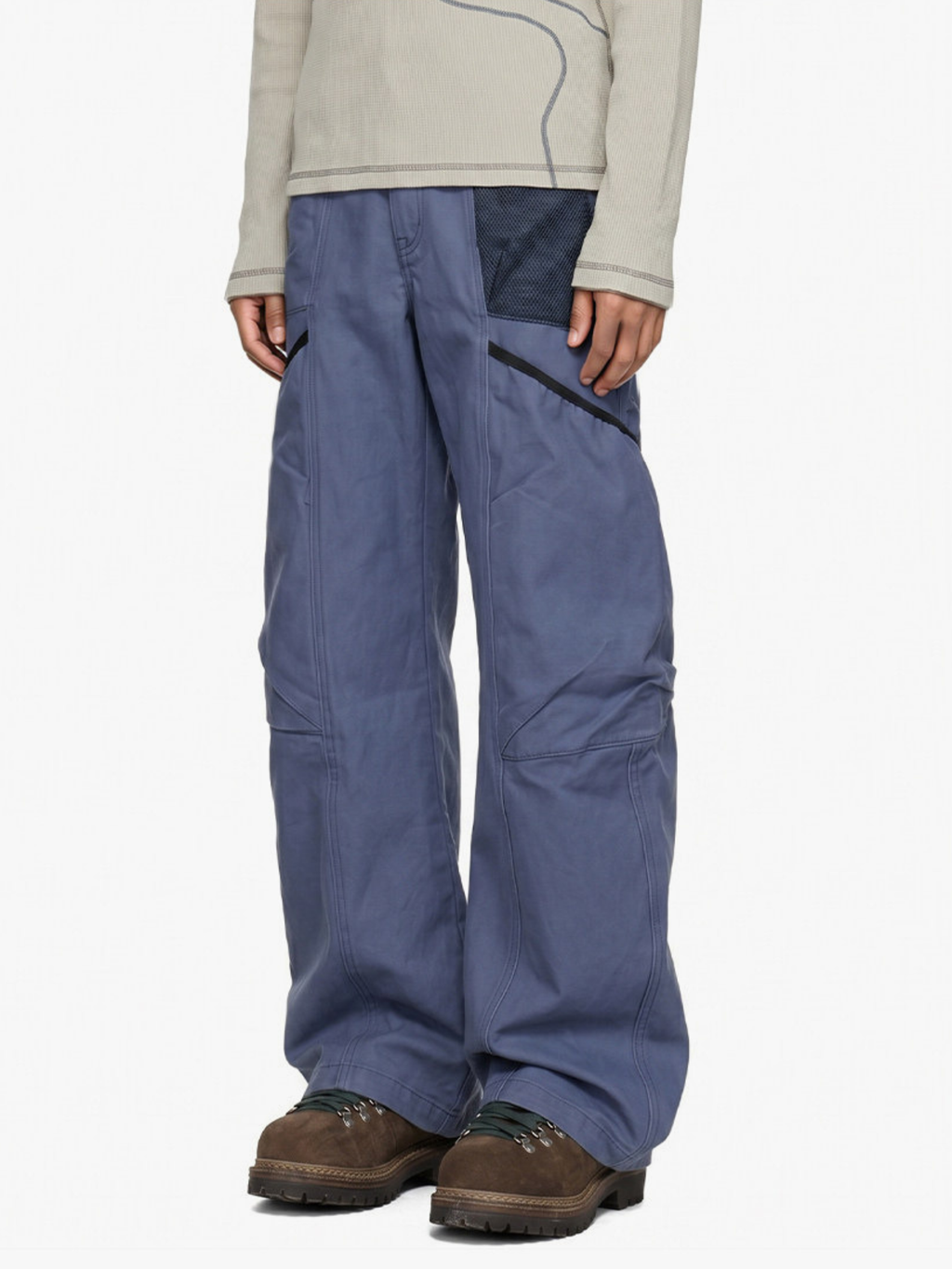 SleekLine - Men's Cross-Strap Multi-Pocket Curved Cargo Pants