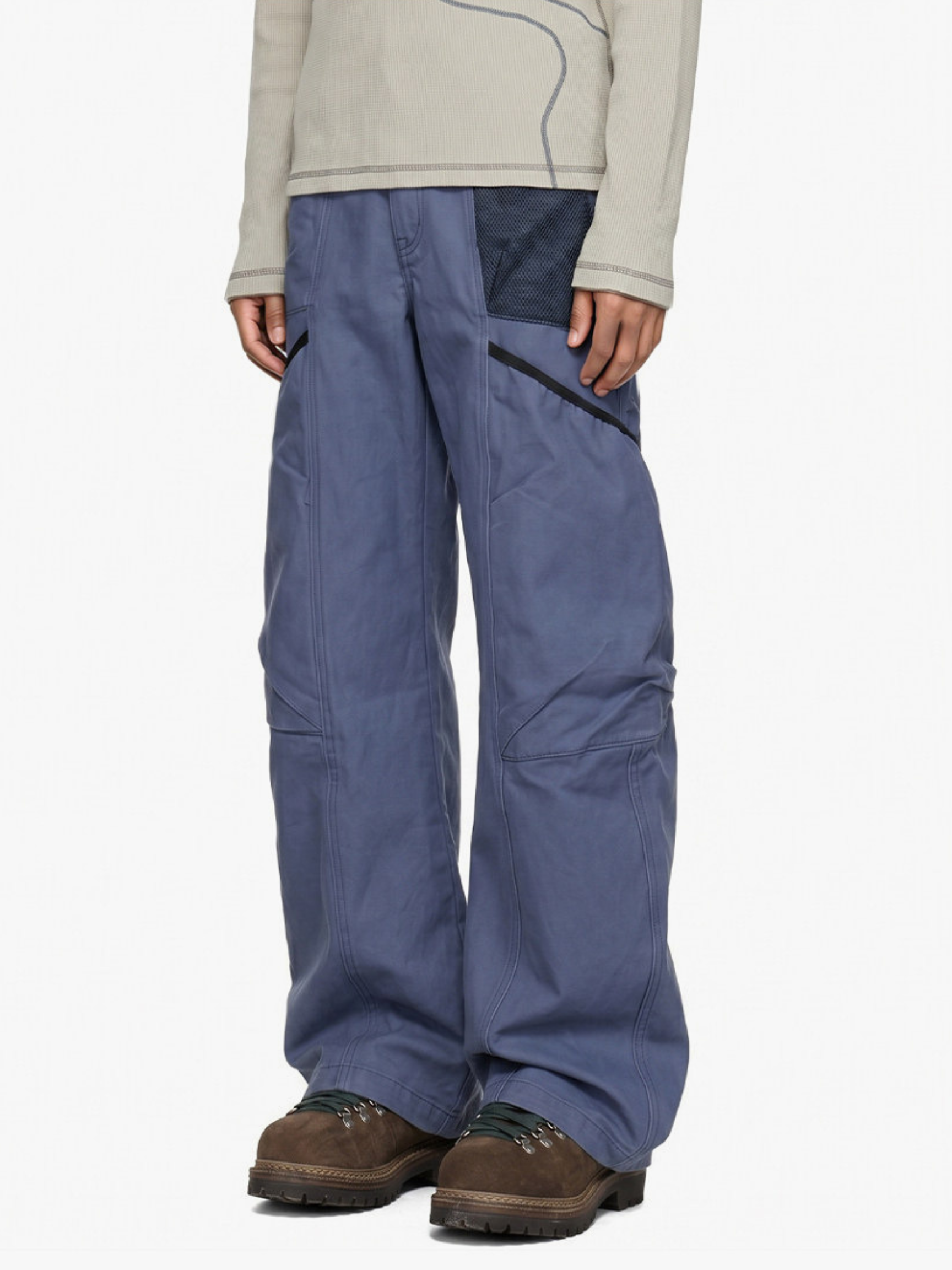 SleekLine - Men's Cross-Strap Multi-Pocket Curved Cargo Pants