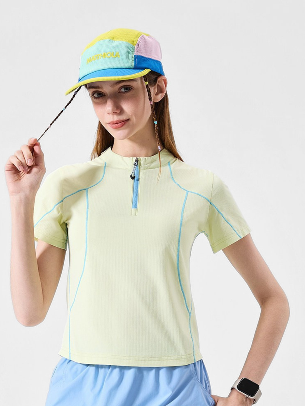 ChillChair - Women's Quick-Dry Antibacterial Half-Zip Performance T-Shirt