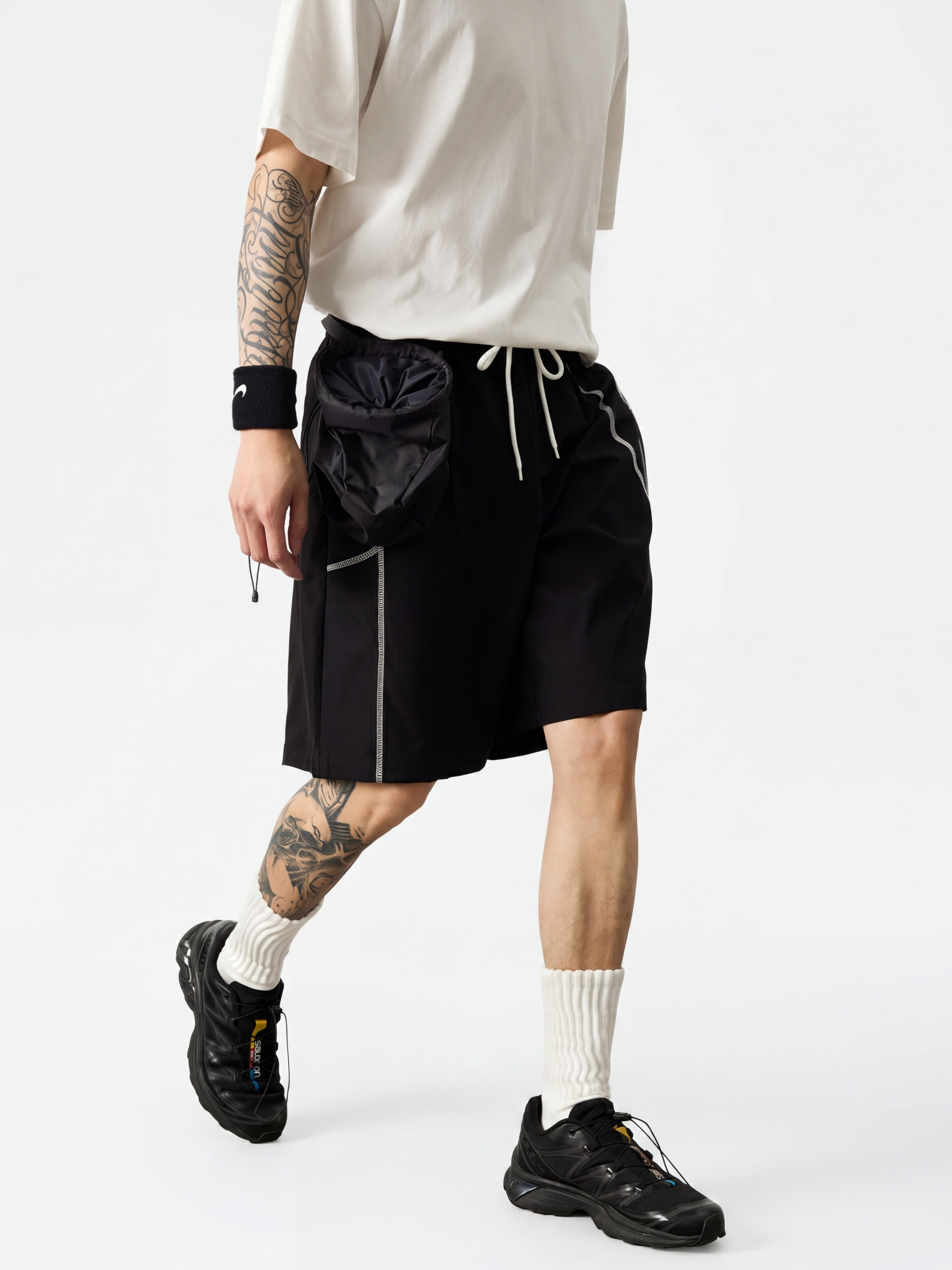 AlpineMist - Men's Colorblock Lightweight Quick-Dry Athletic Shorts