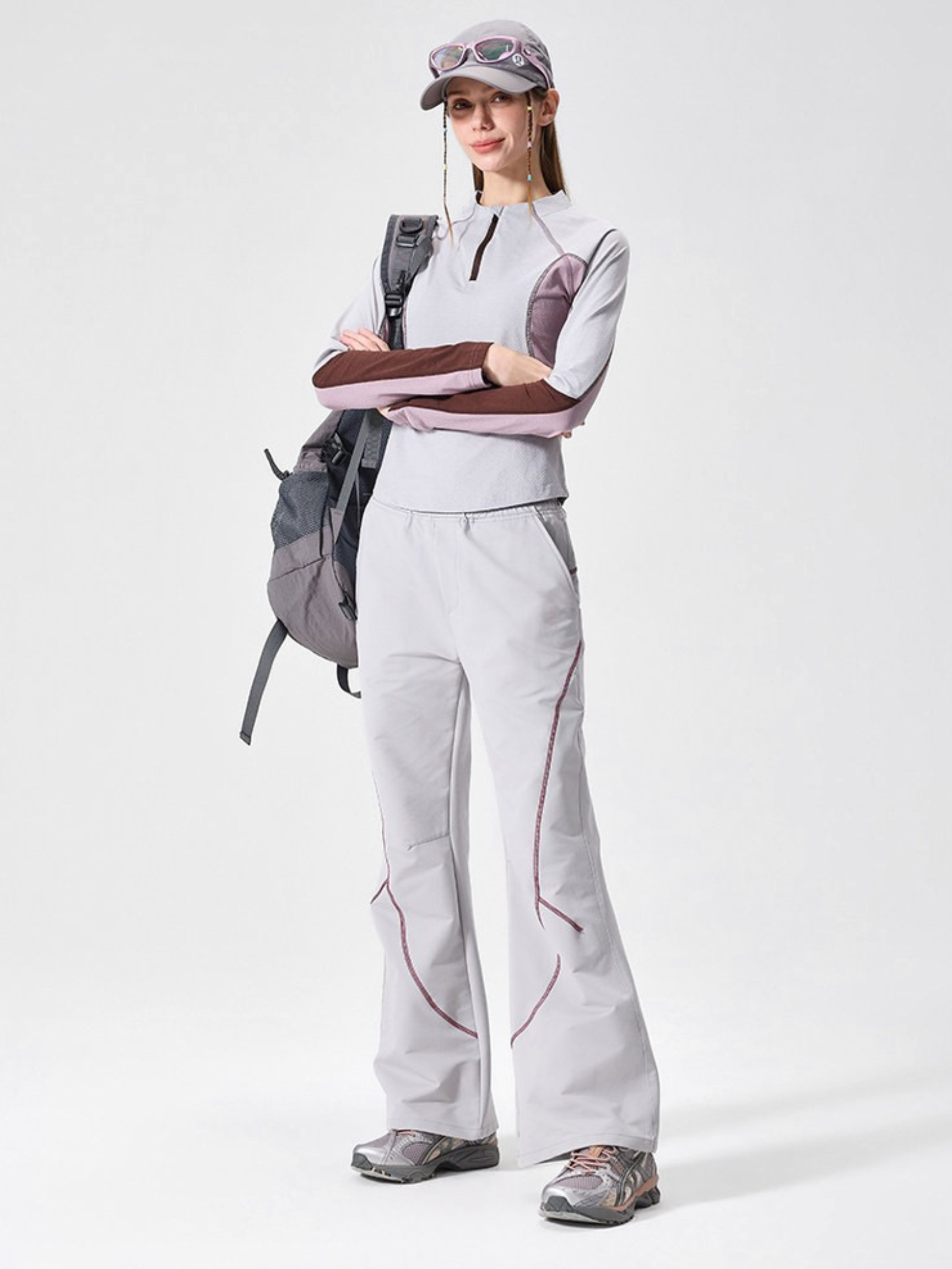 CoolDry - Women's Quick-Dry Half-Zip Cropped Sports Top