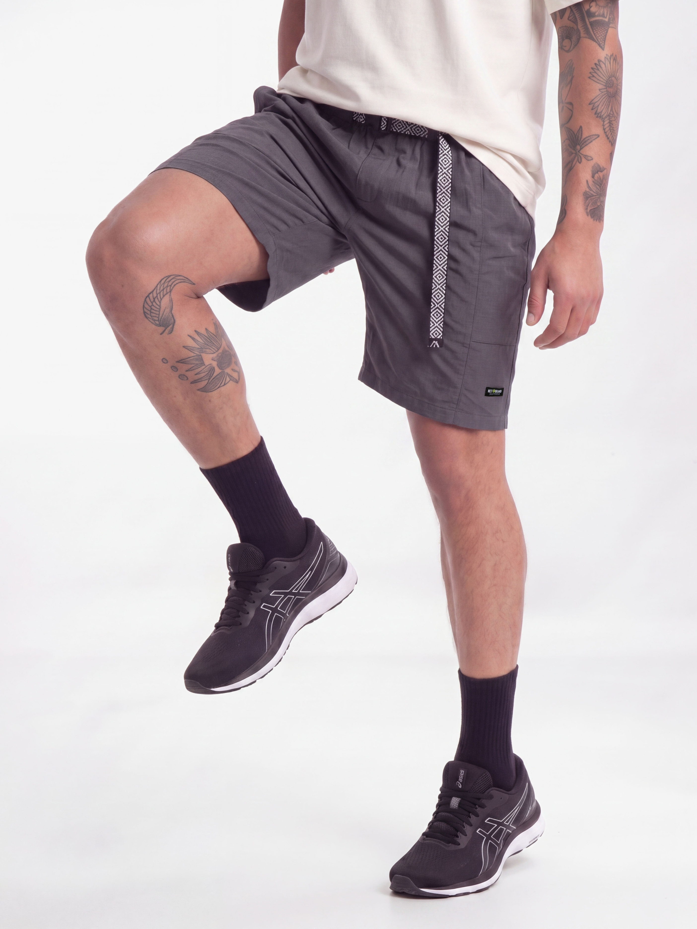 Rainhewn - Men's Lightweight Quick-Dry Belted Casual Shorts
