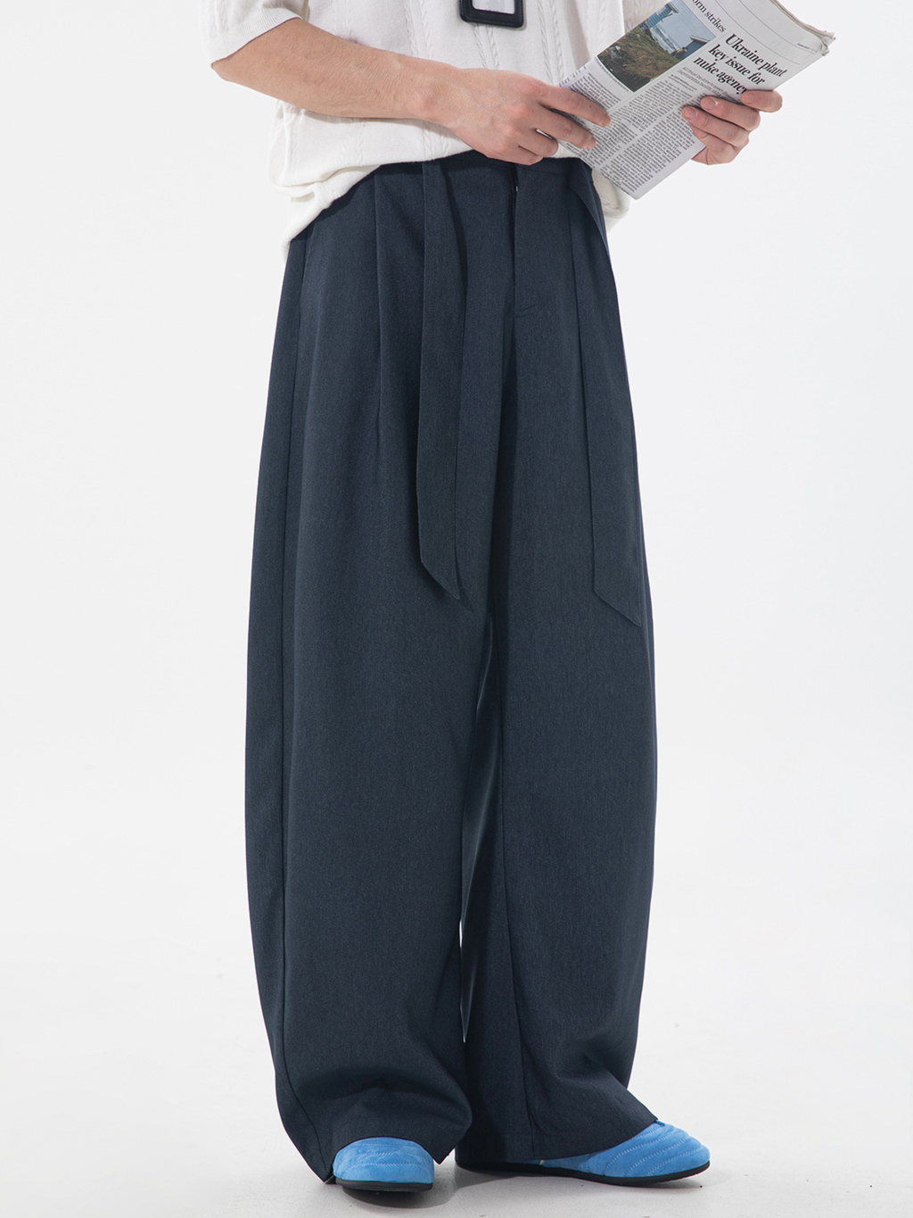 Slowtrail - Men's Faux Denim CleanFit Curved Pants
