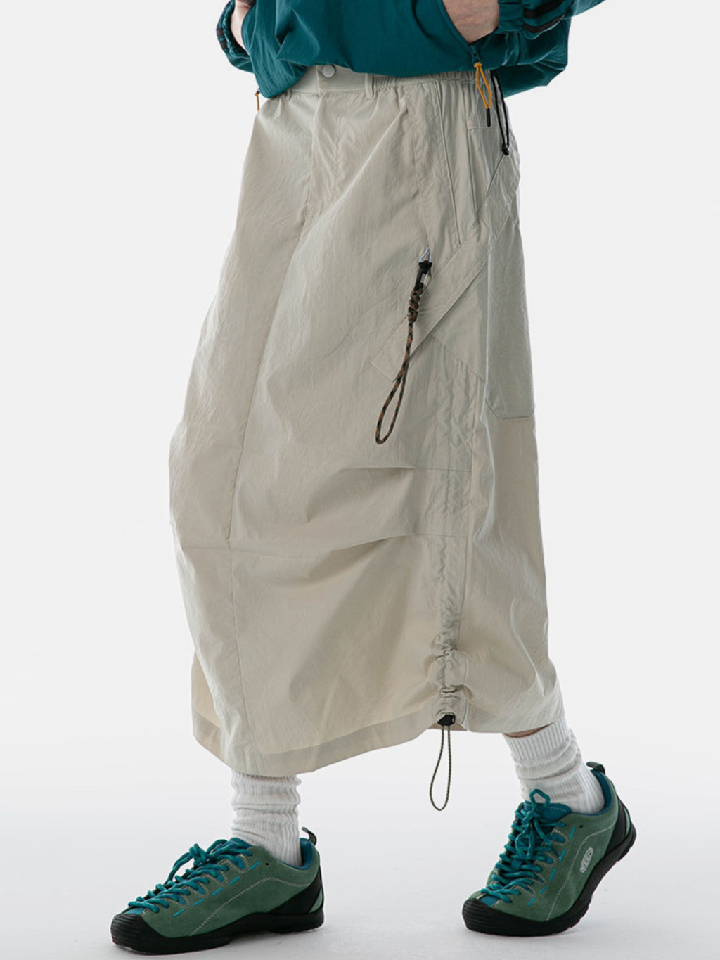 MontView - Women's Quick-Dry Drawstring Utility Midi Skirt