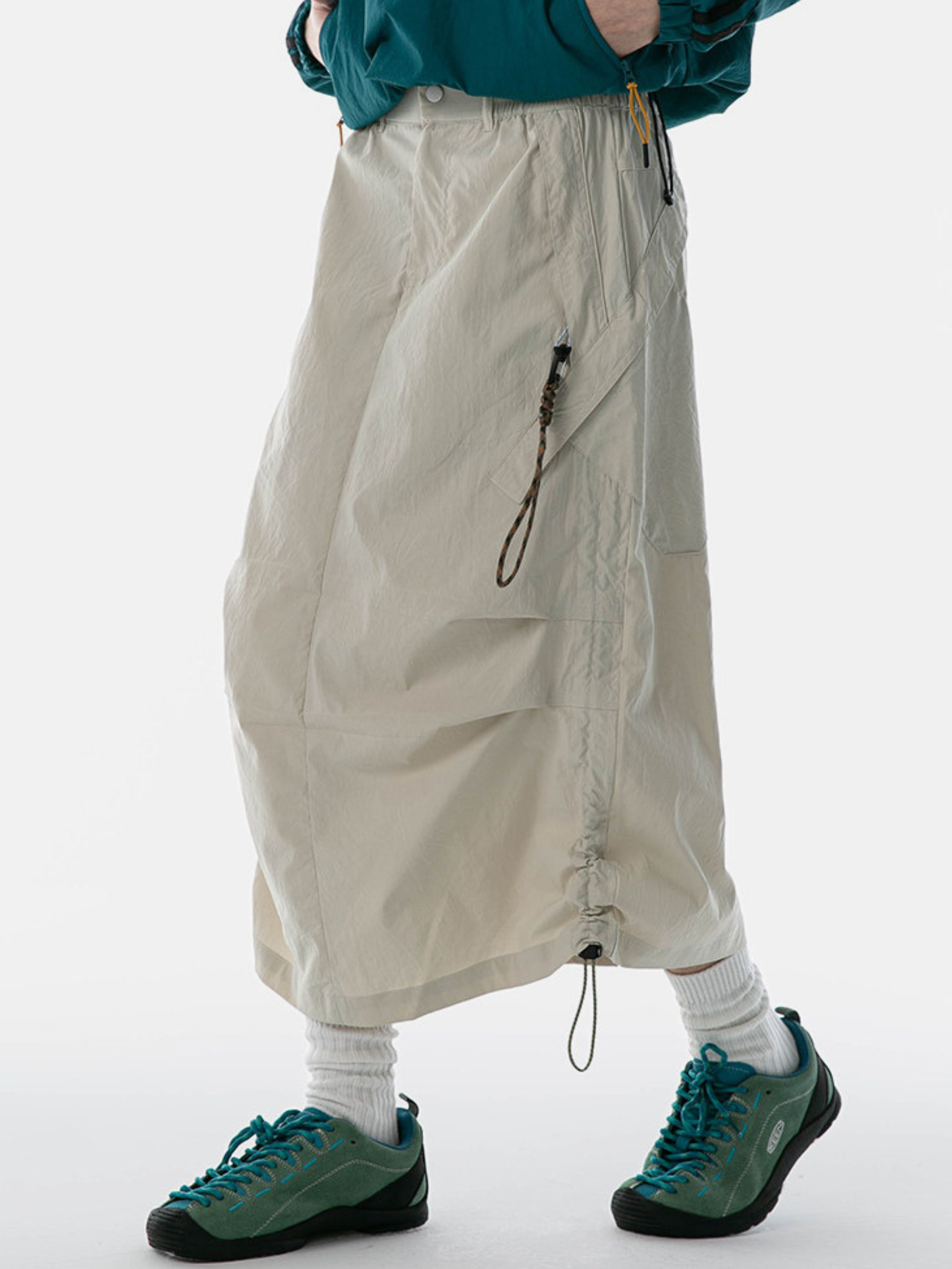 MontView - Women's Quick-Dry Drawstring Utility Midi Skirt