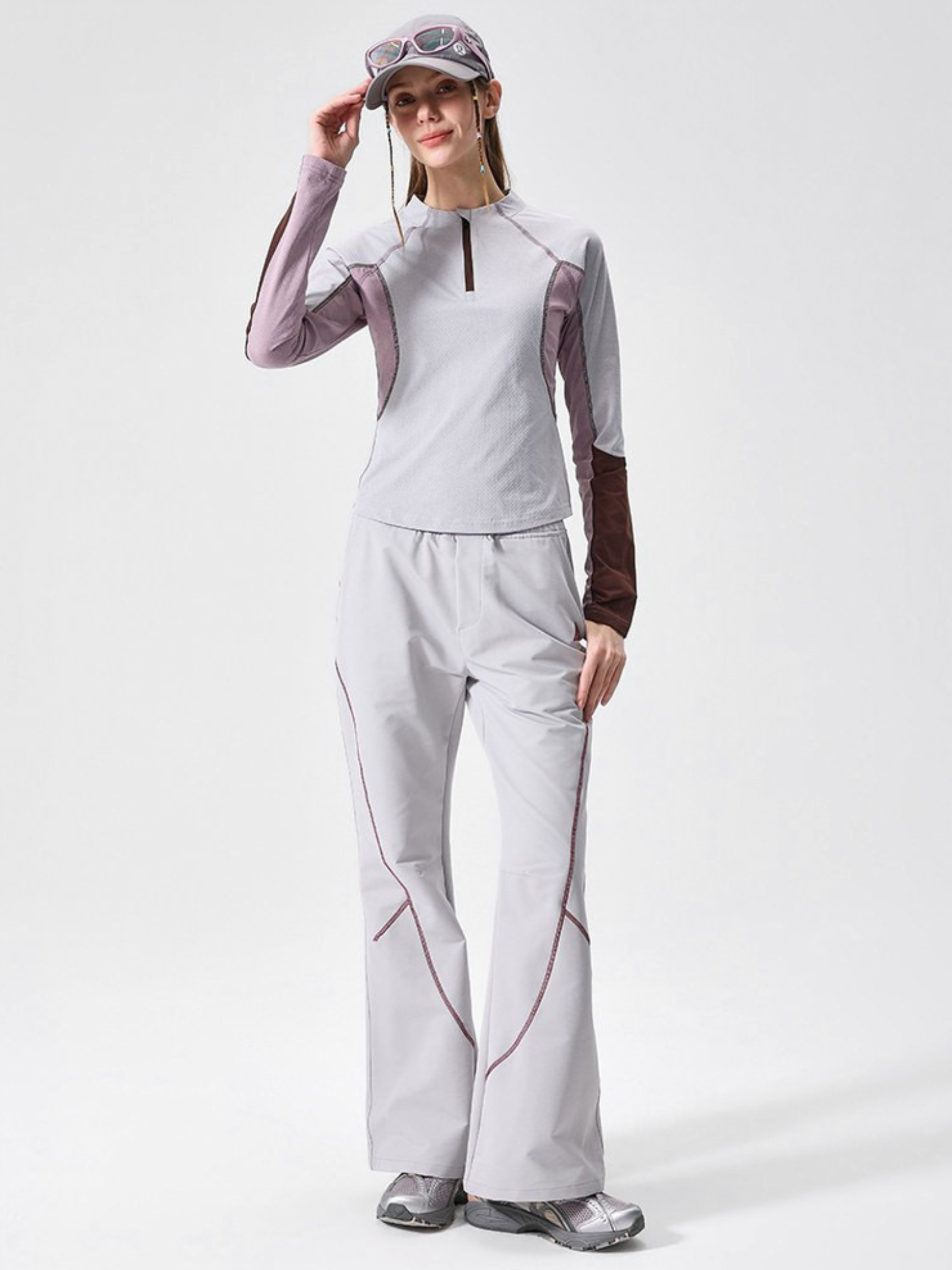 CoolDry - Women's Quick-Dry Half-Zip Cropped Sports Top