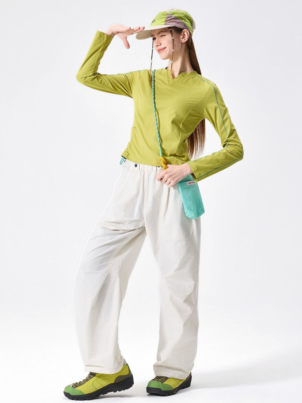 Thalon - Women's Moisture-Wicking Quick-Dry V-Neck Long Sleeve