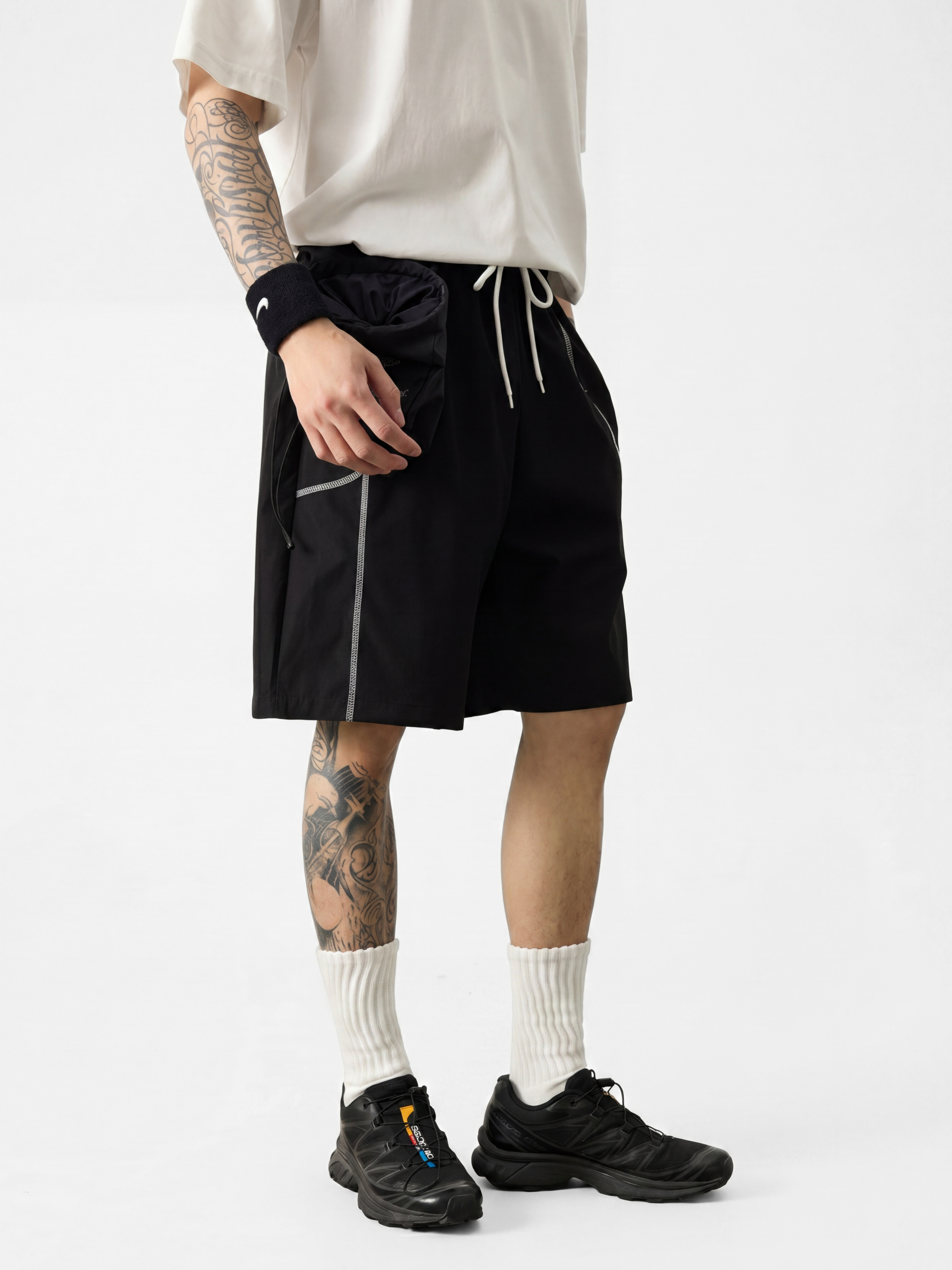 AlpineMist - Men's Colorblock Lightweight Quick-Dry Athletic Shorts