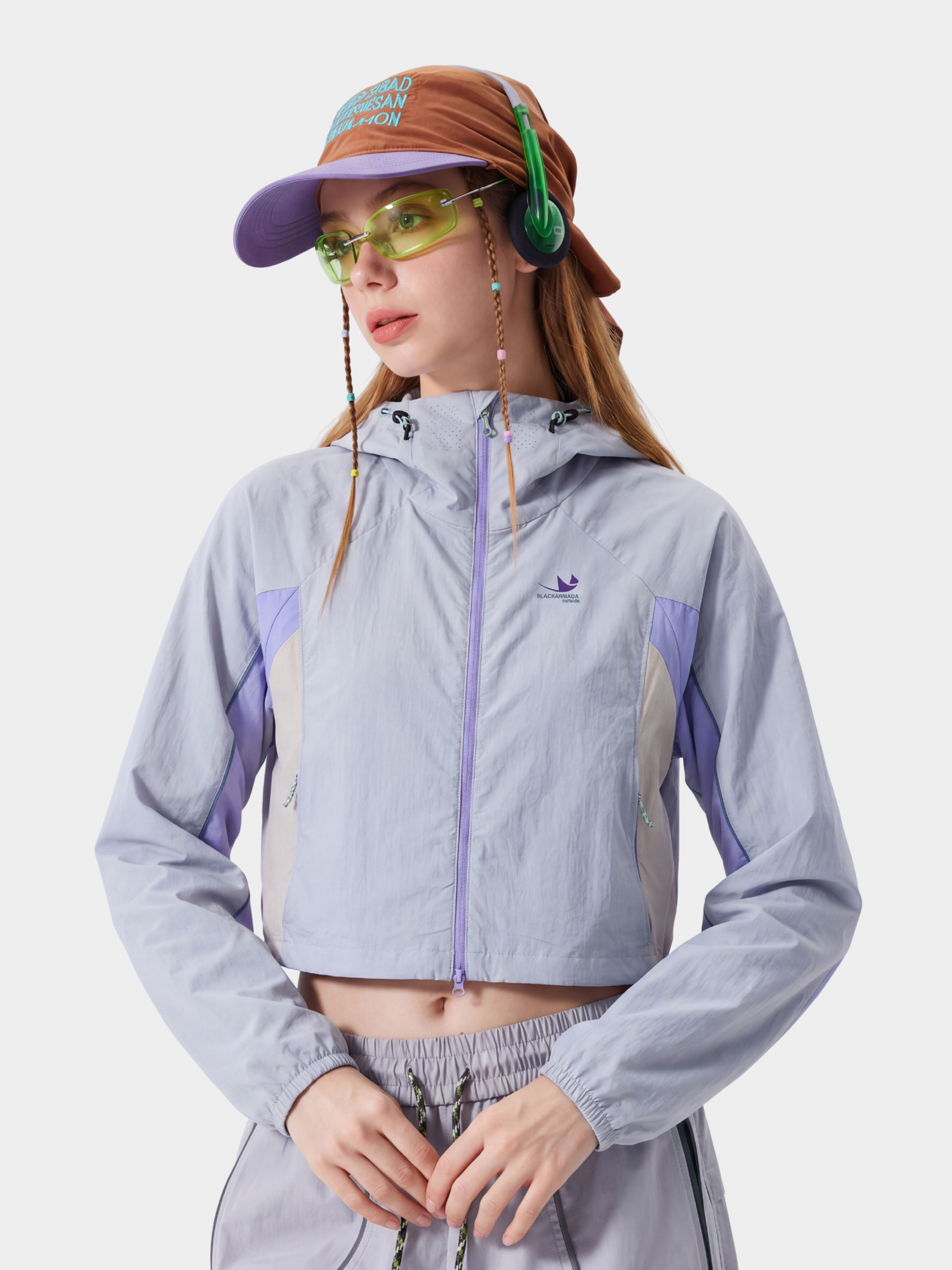 Resonance - Women's Water-Repellent Colorblock Cropped Jacket