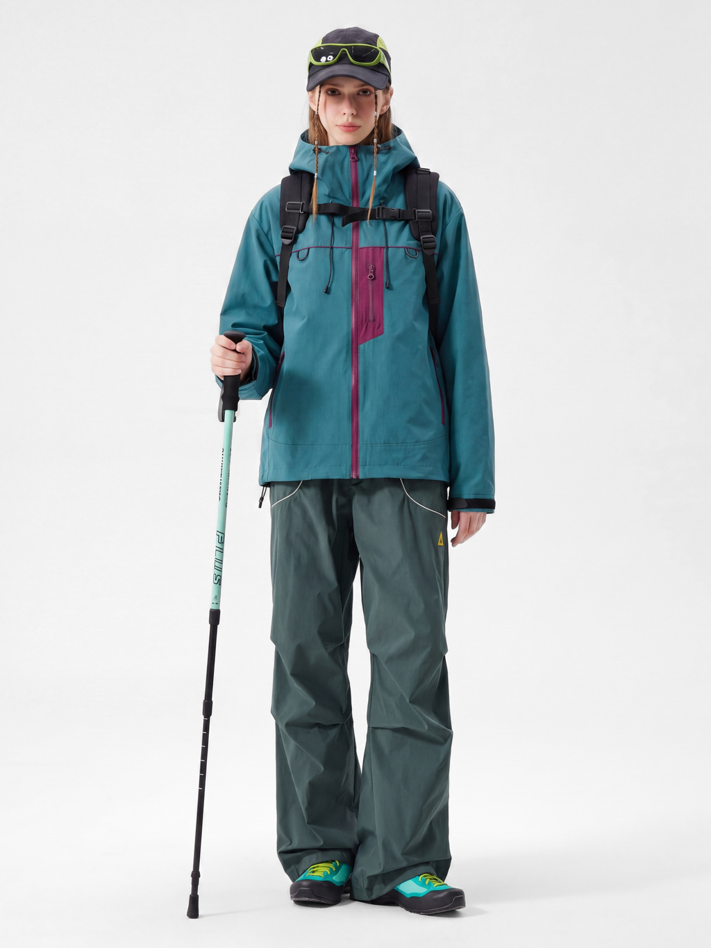 Ashgleam - Women's Water-Repellent Windproof Cropped Shell Jacket