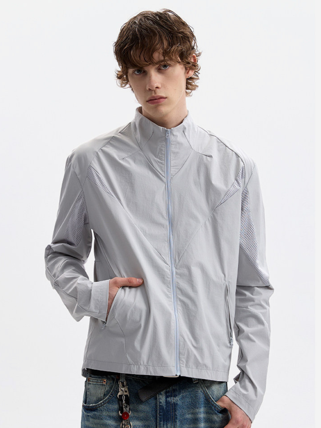 Claytrail - Men's UPF50+ Mesh Breathable Stand Collar Sun Protection Jacket