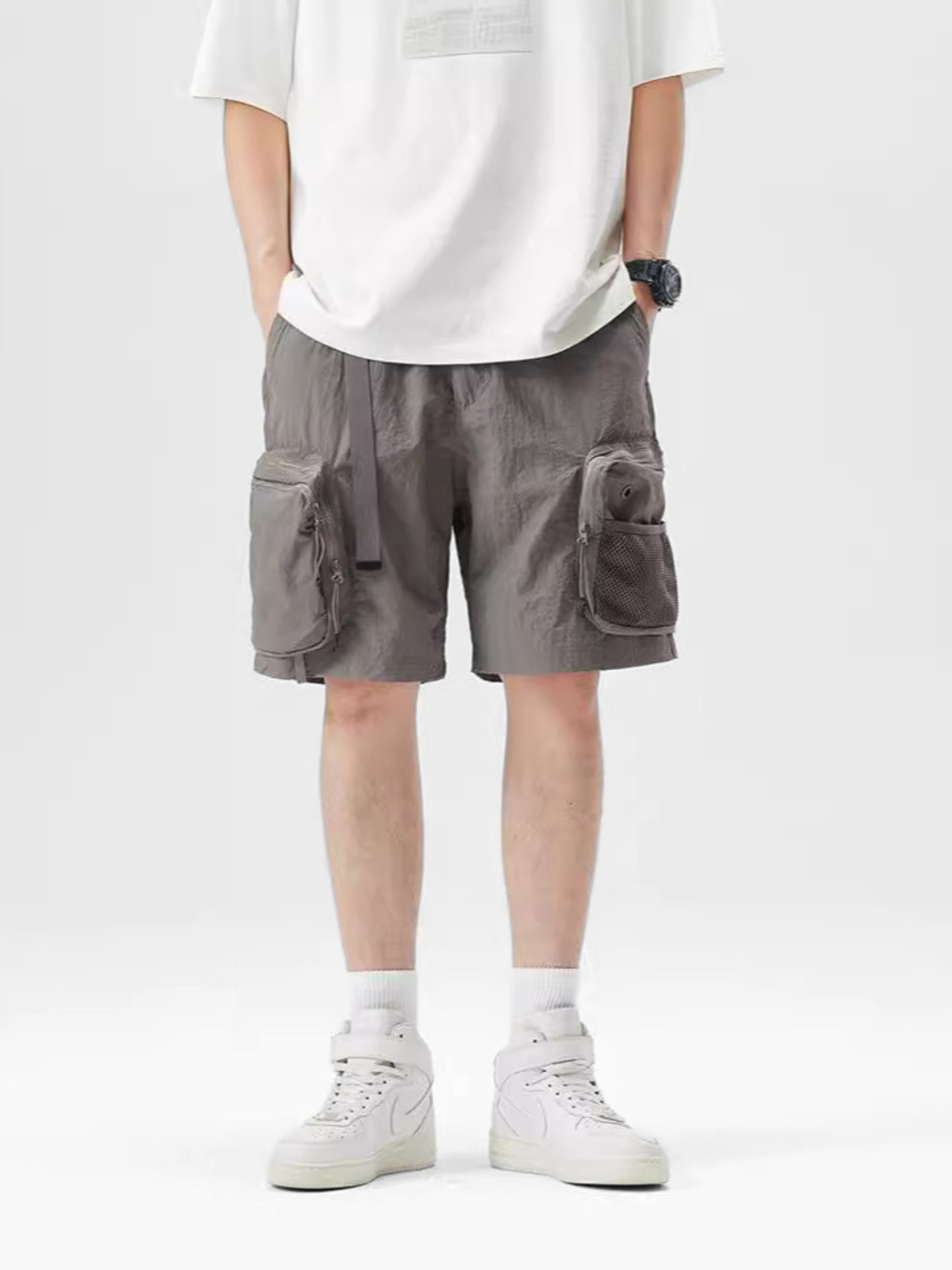 AlpineCrag - Men's Breathable Wrinkle-Resistant Cargo Shorts
