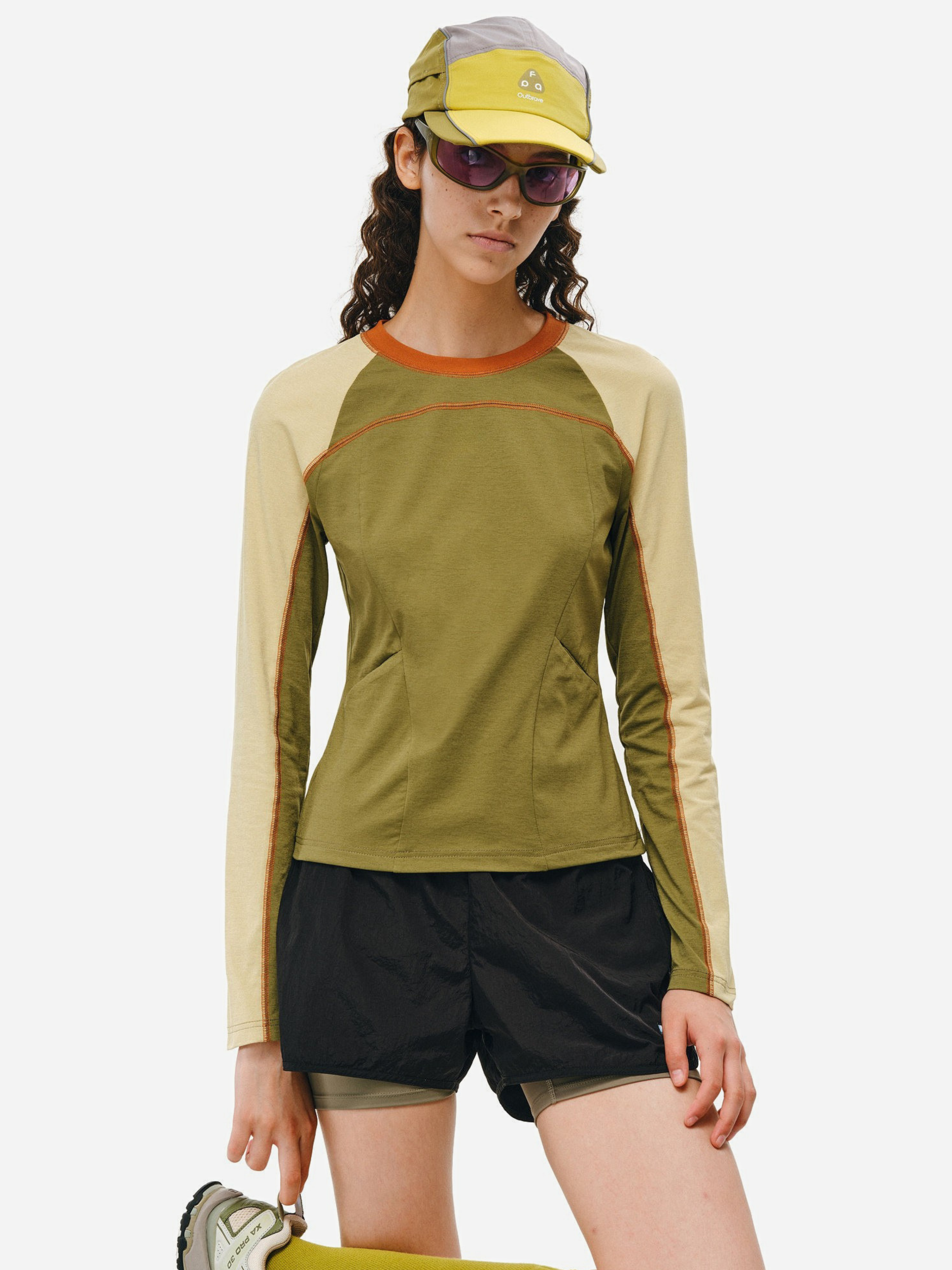 OwlPerch - Women's Color-Block Quick-Dry Long Sleeve T-Shirt