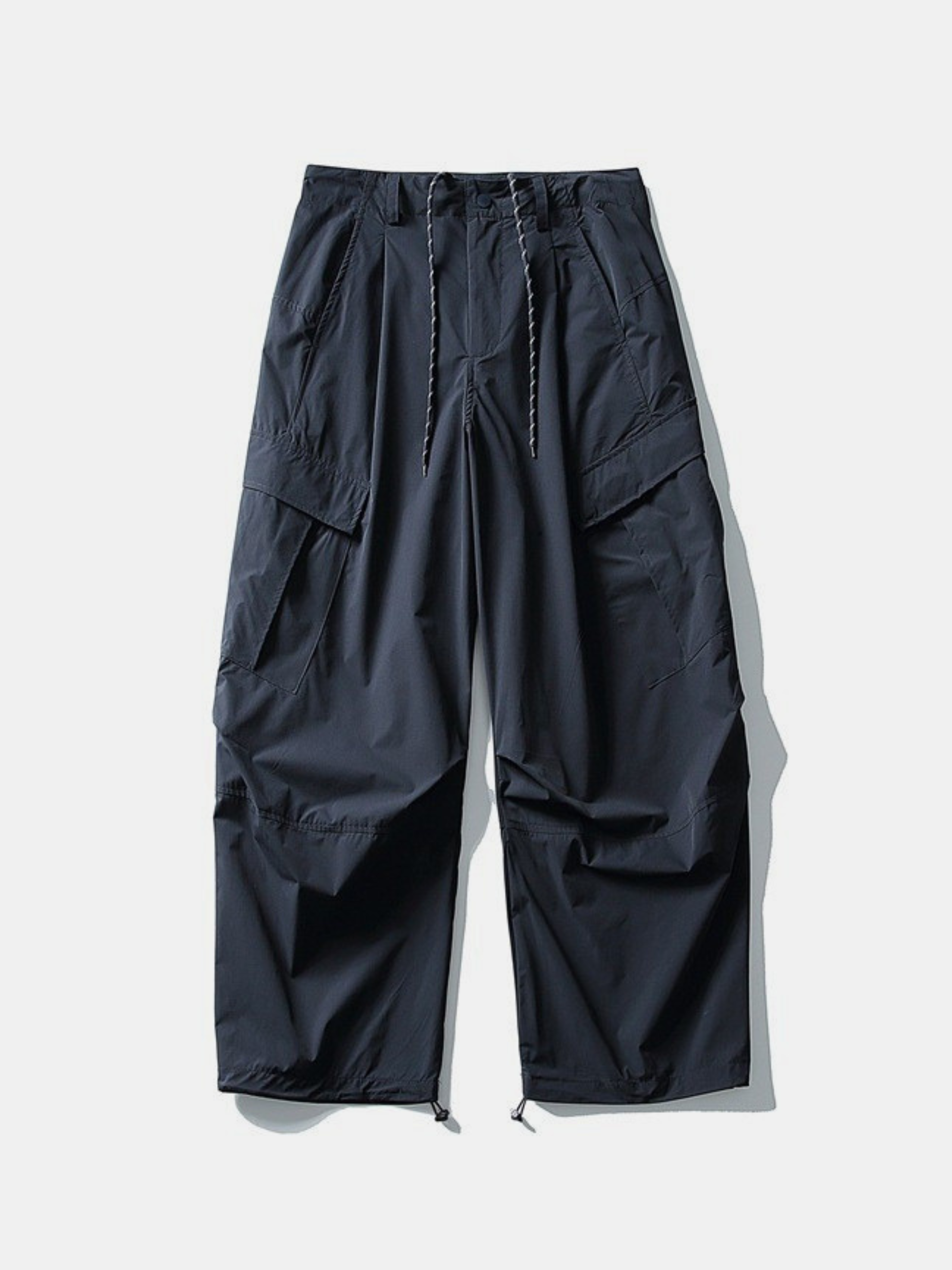 FoxSight - Unisex Lace-Up Layered Pink Curved Parachute Pants
