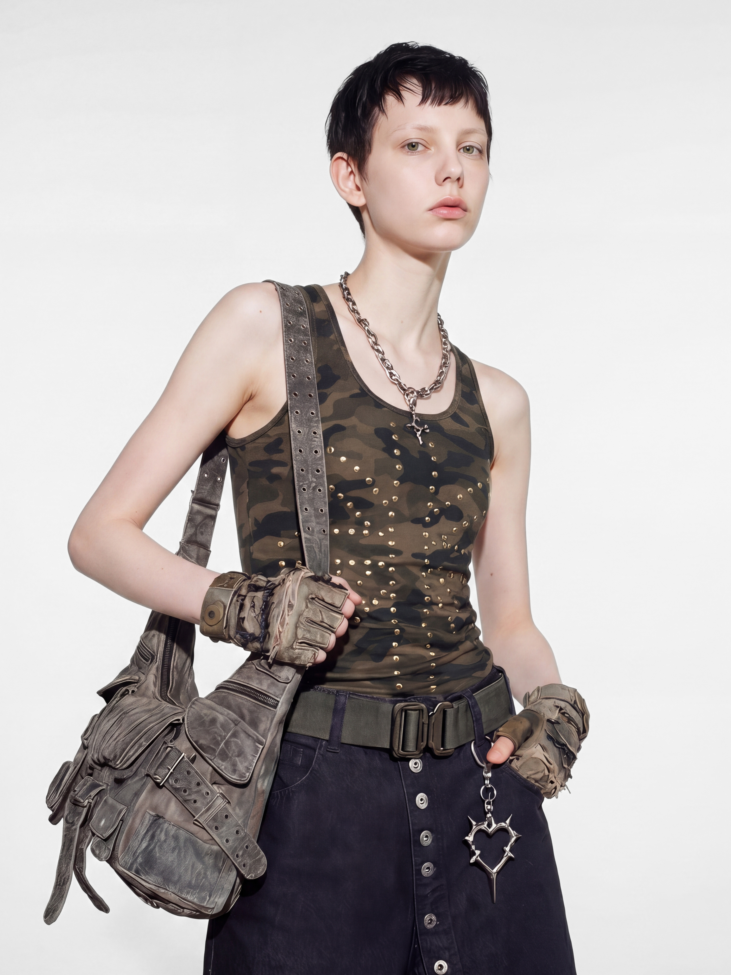 FoxTank - Women's Studded Camo Tank Top