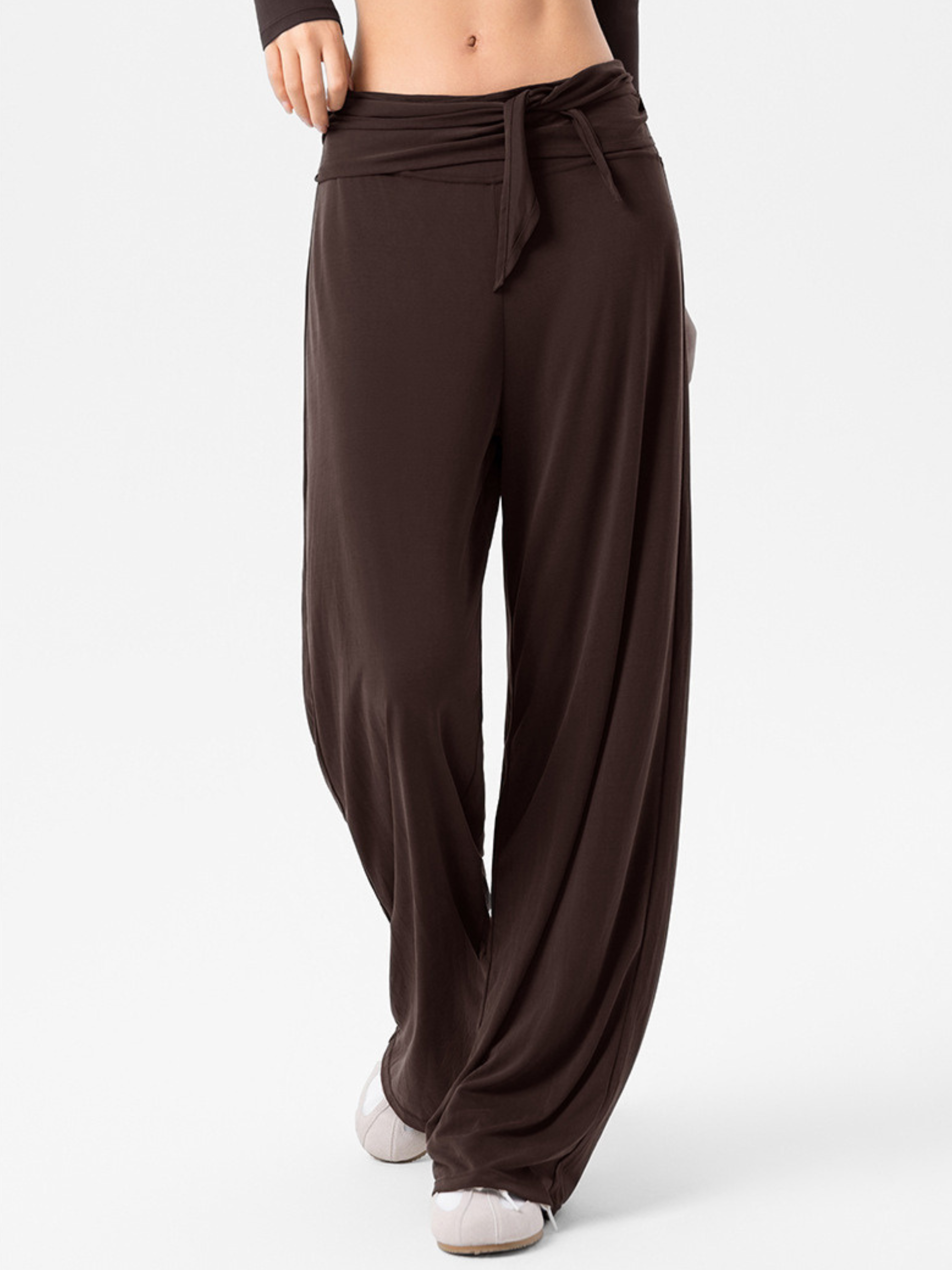 EchoCrest - Women's Detachable Belt Breathable Wide-Leg Pants