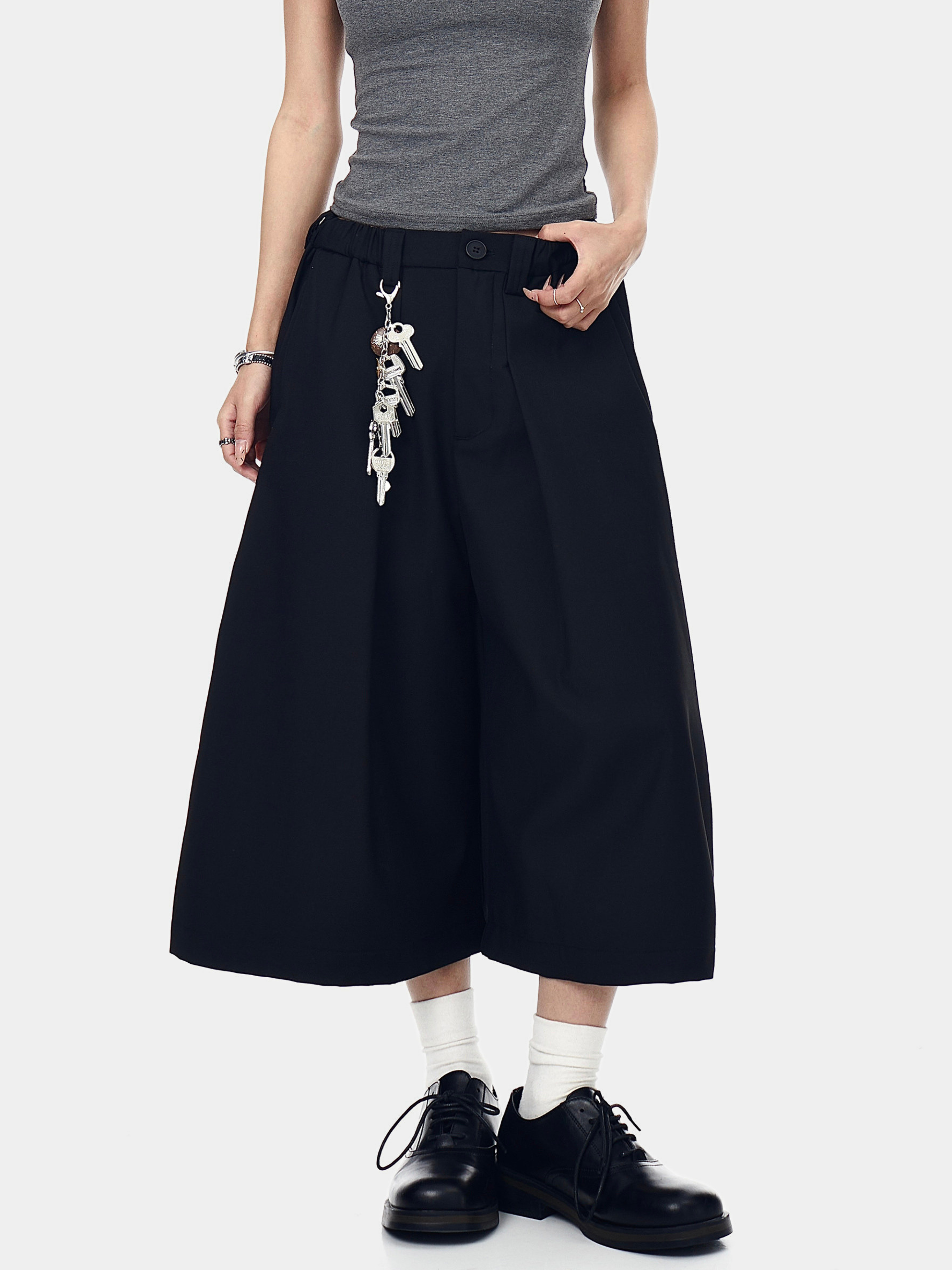 Thunderbark - Women's Wrinkle-Resistant Wide-Leg Cropped Pants