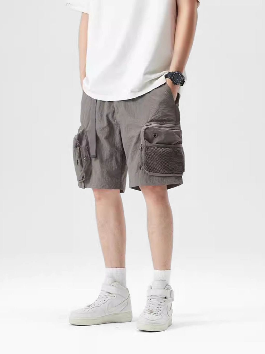 AlpineCrag - Men's Breathable Wrinkle-Resistant Cargo Shorts