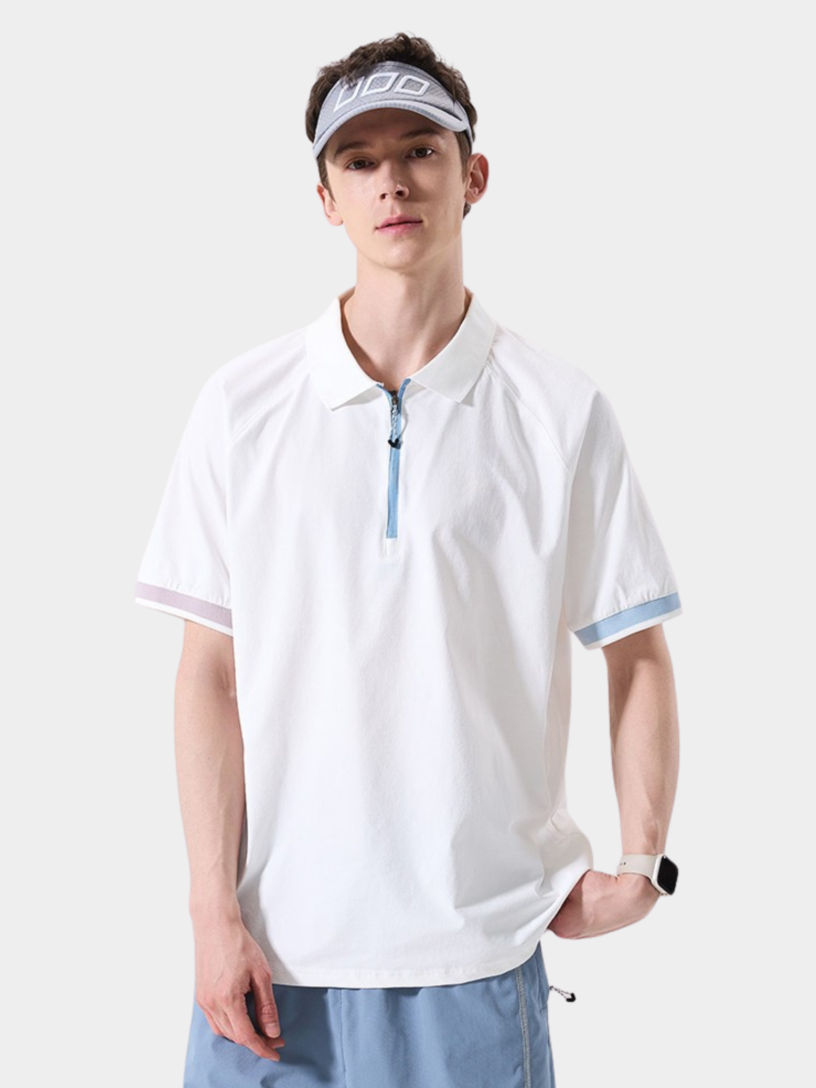 ChillFlask - Antibacterial Quick-Dry Half-Zip Polo T-Shirt
