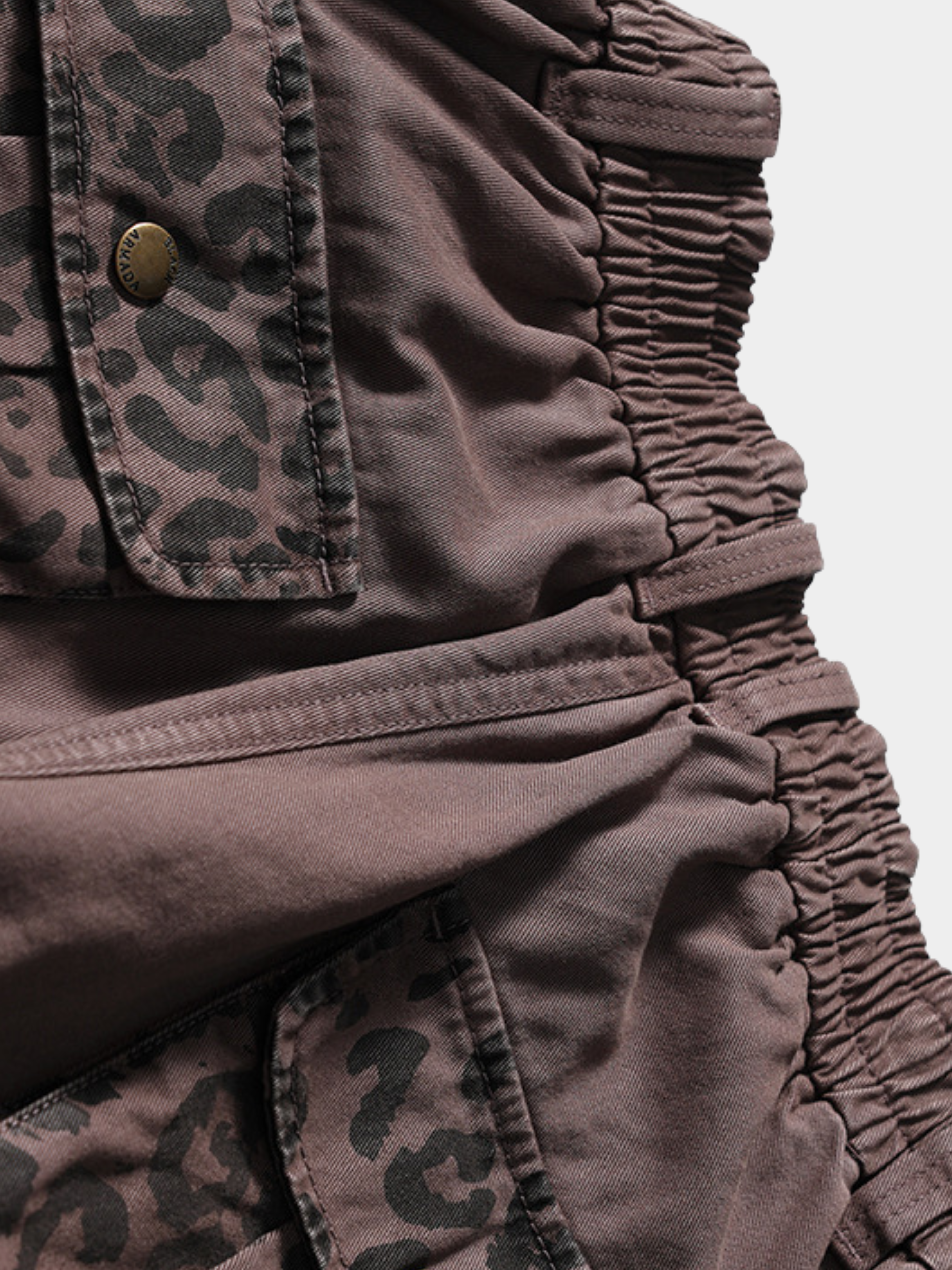 CampStick - Unisex Washed Solid Utility Cropped Pants