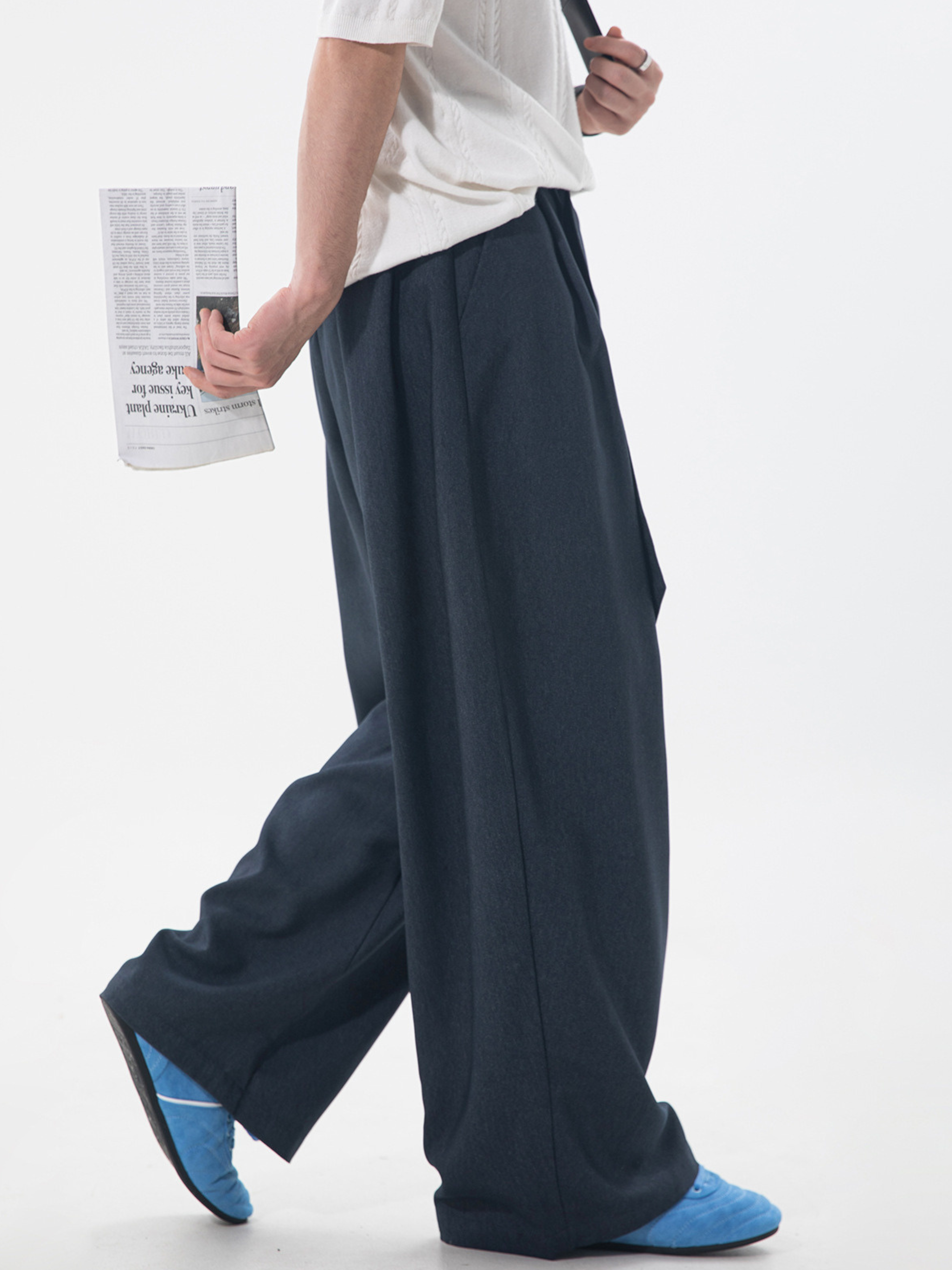 Slowtrail - Men's Faux Denim CleanFit Curved Pants