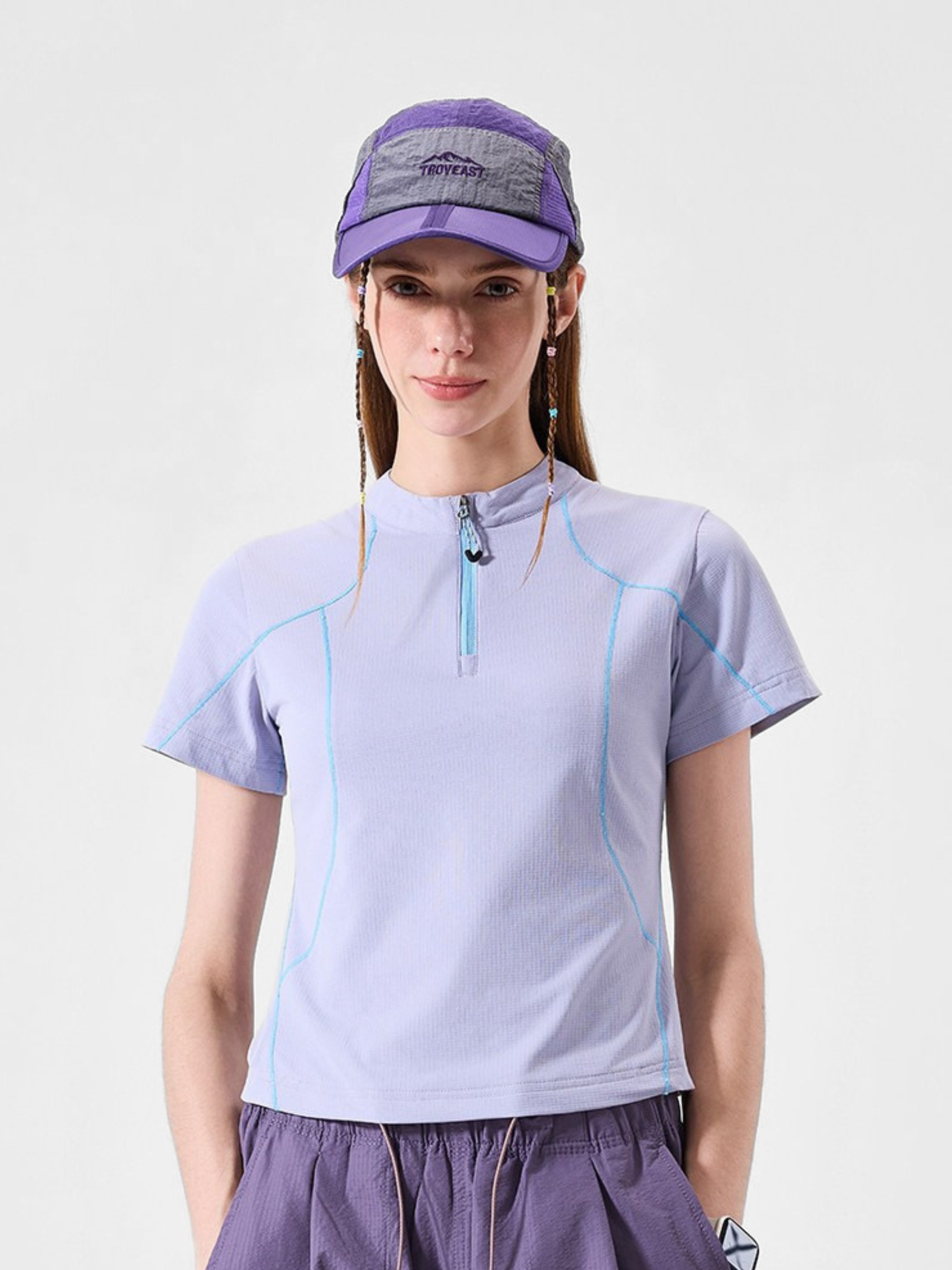 ChillChair - Women's Quick-Dry Antibacterial Half-Zip Performance T-Shirt