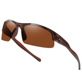 AeroTrace Air Semi-Rimless Polarized Sports Sunglasses for Fishing, Driving & Cycling