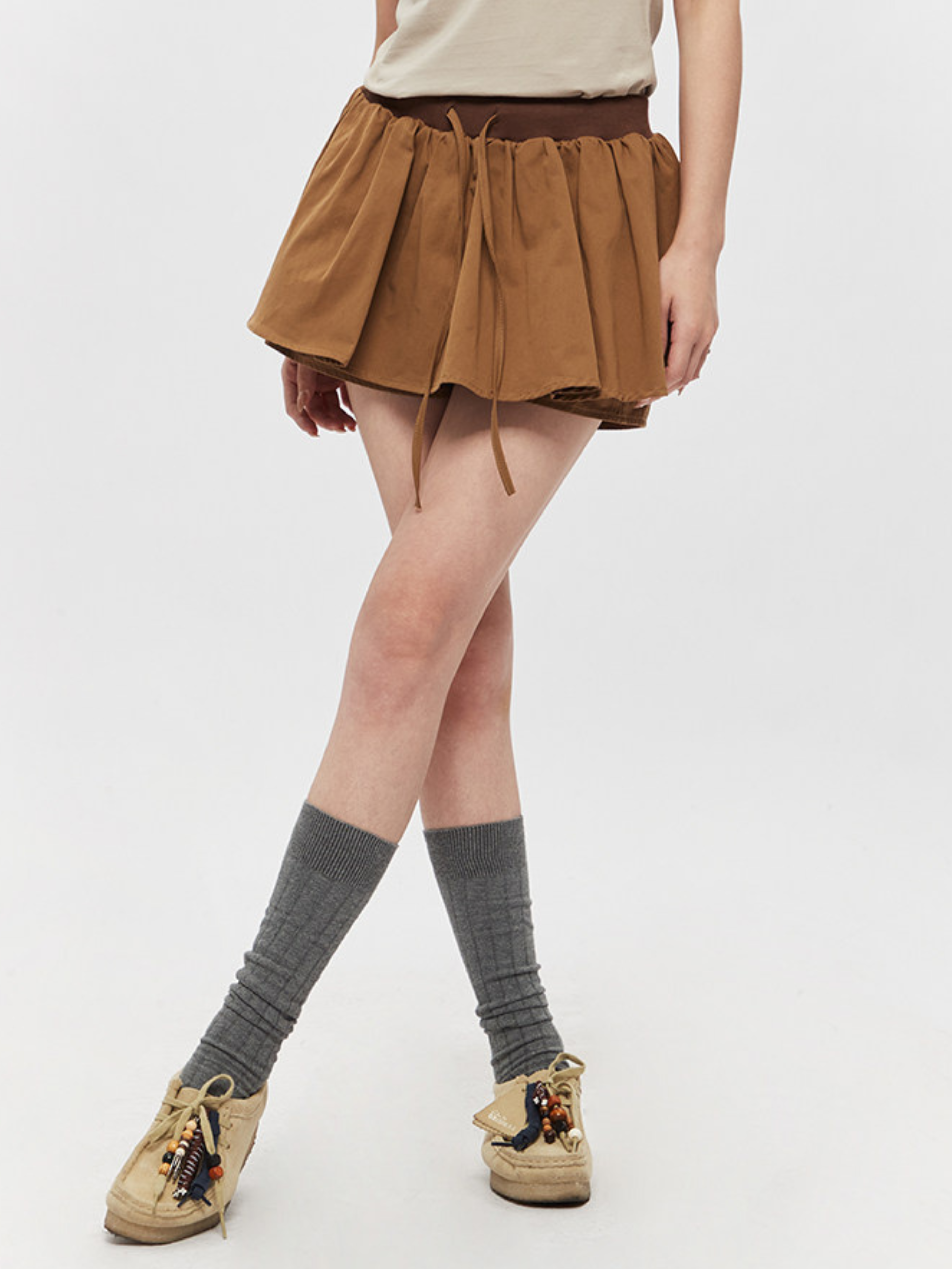 AirSwirl - Women's Drawstring Elastic Waist Pleated Skirt