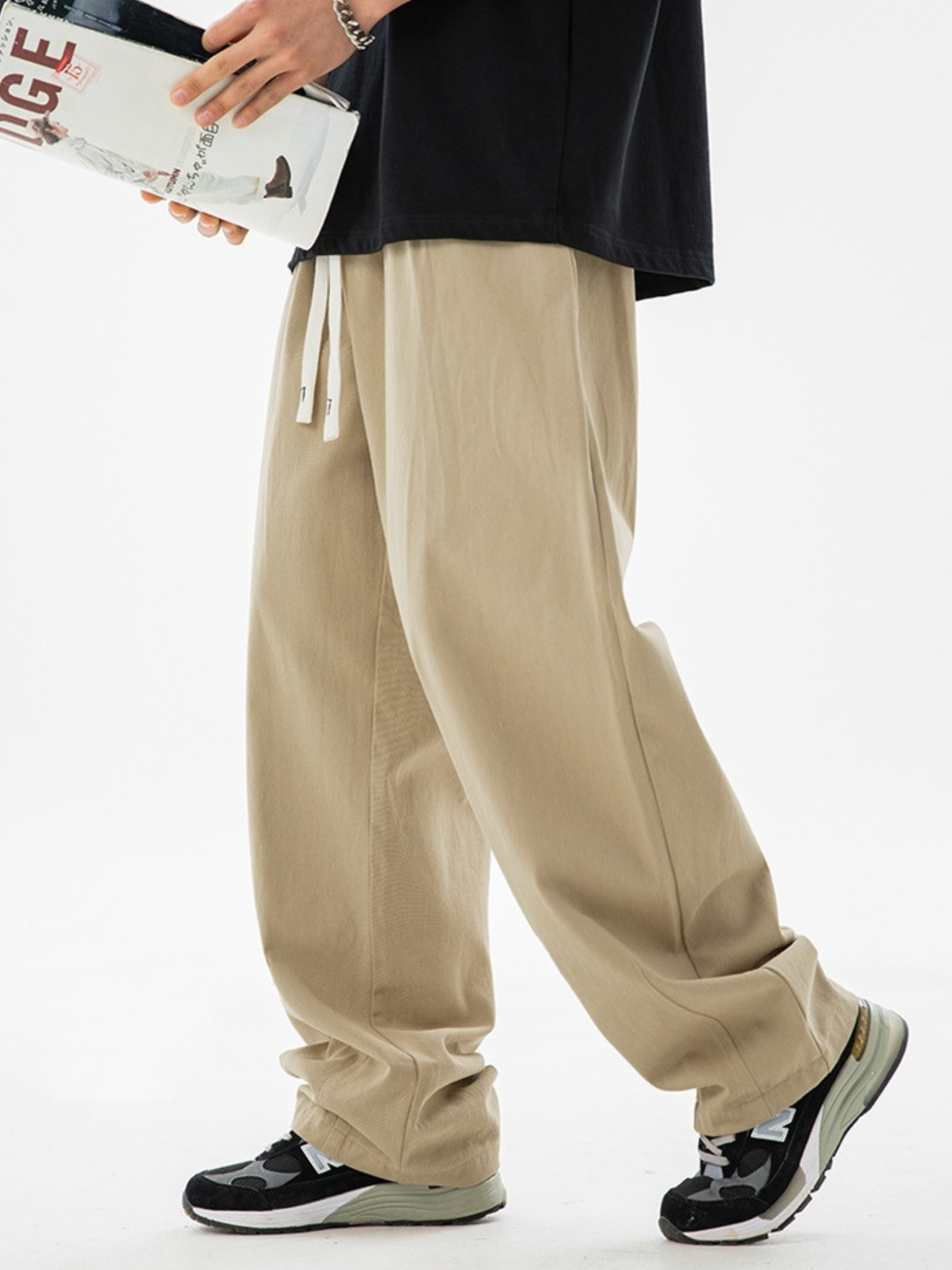 AlpineHike - Men's Washed Cotton Relaxed Fit Pants