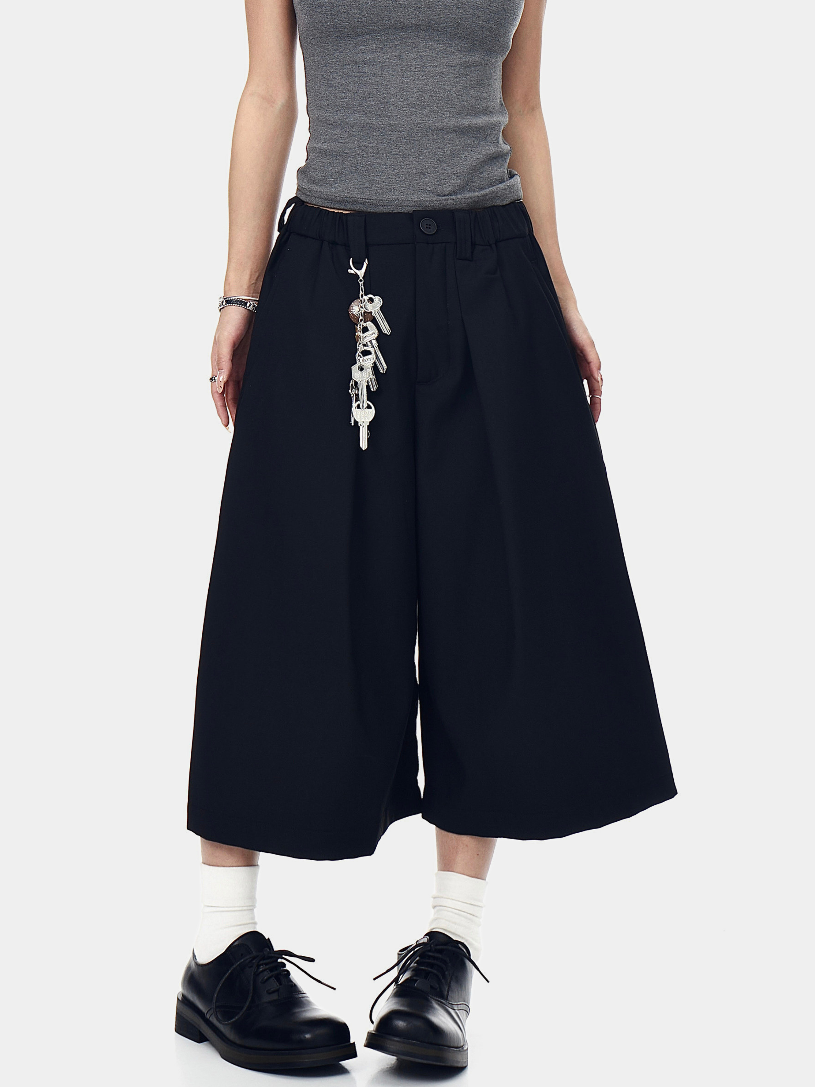 Thunderbark - Women's Wrinkle-Resistant Wide-Leg Cropped Pants