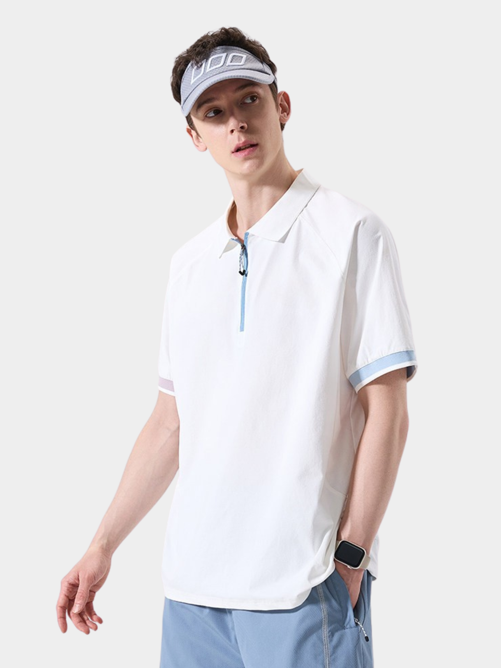 ChillFlask - Antibacterial Quick-Dry Half-Zip Polo T-Shirt