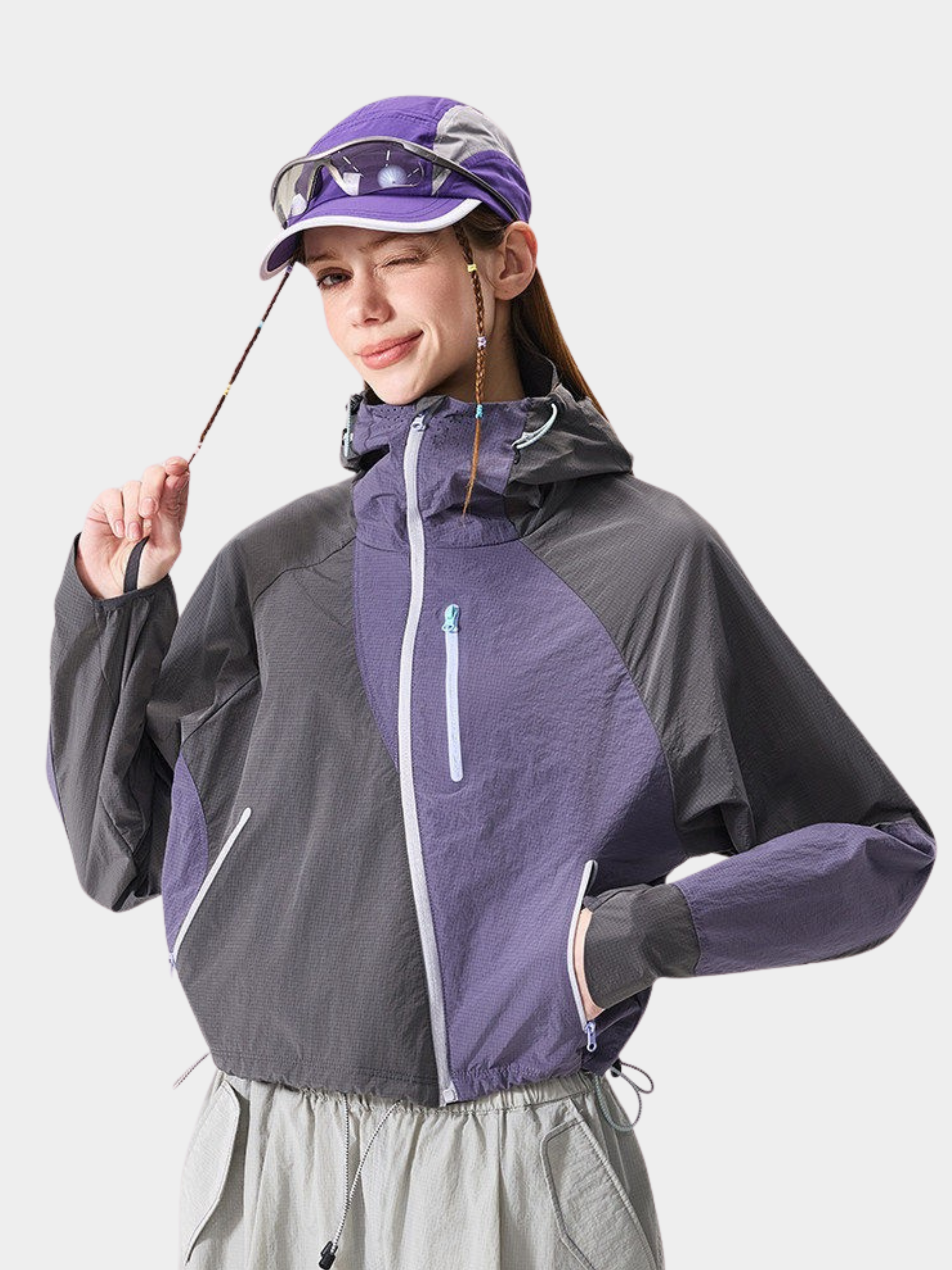 FrostFold - Women's UPF50+ Cropped Hooded Sun Protection Jacket