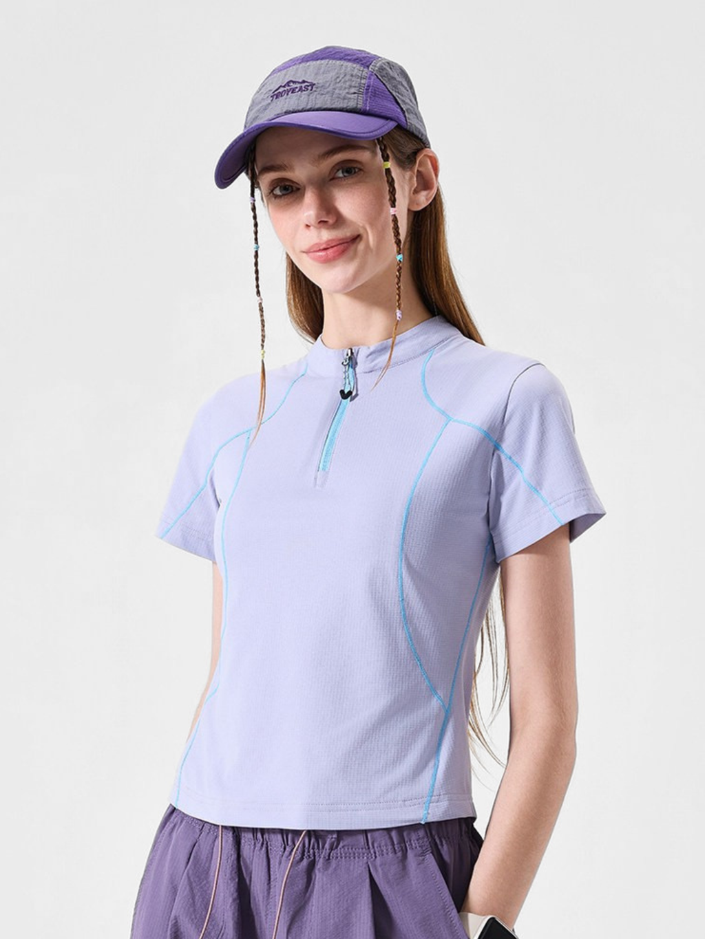 ChillChair - Women's Quick-Dry Antibacterial Half-Zip Performance T-Shirt
