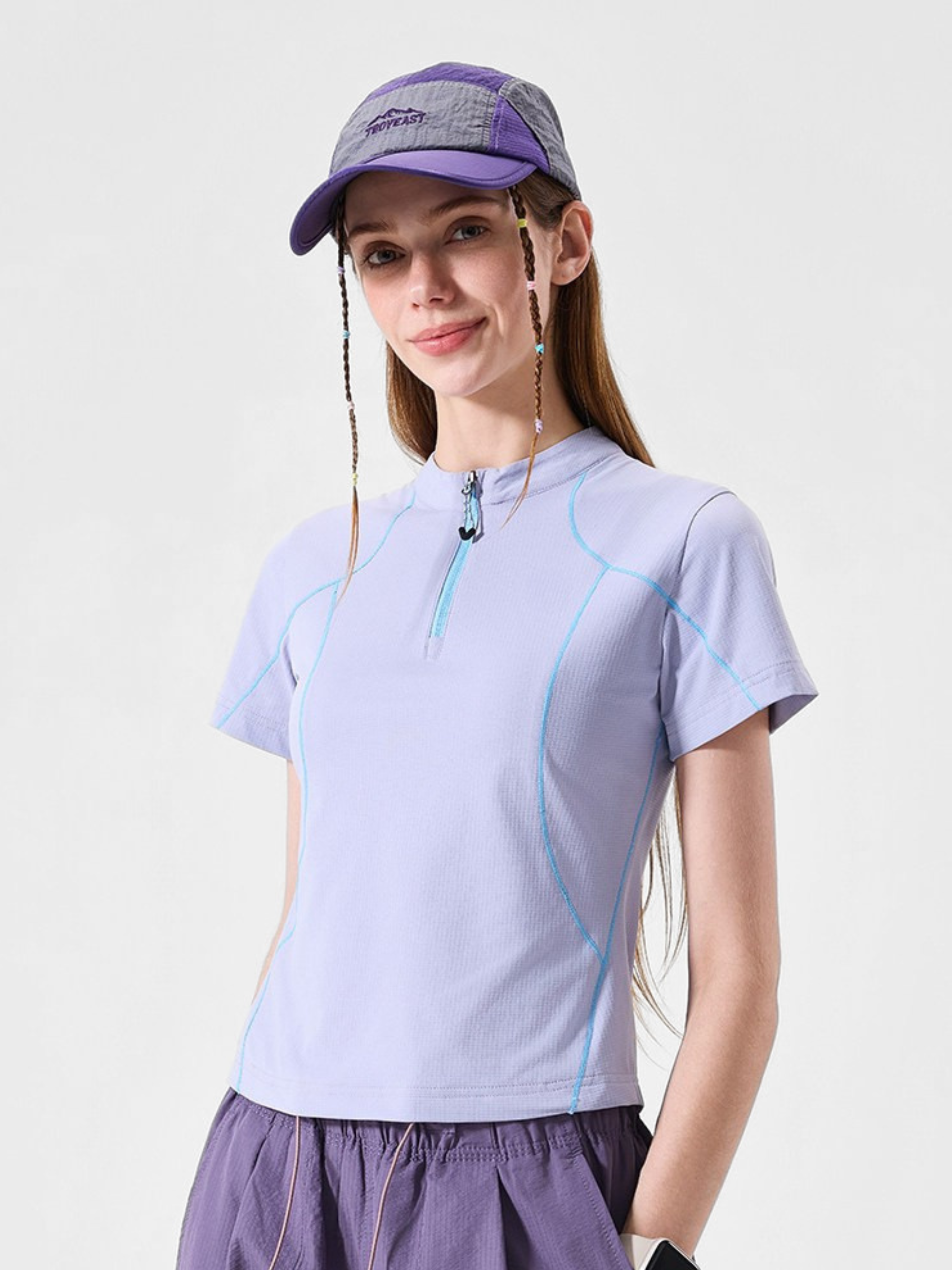 ChillChair - Women's Quick-Dry Antibacterial Half-Zip Performance T-Shirt