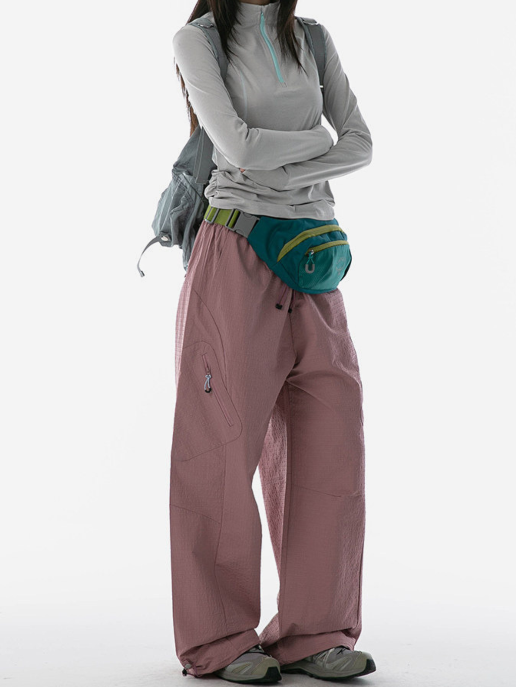 Thalax - Women's Large Pockets Water-Repellent Paratrooper Pants