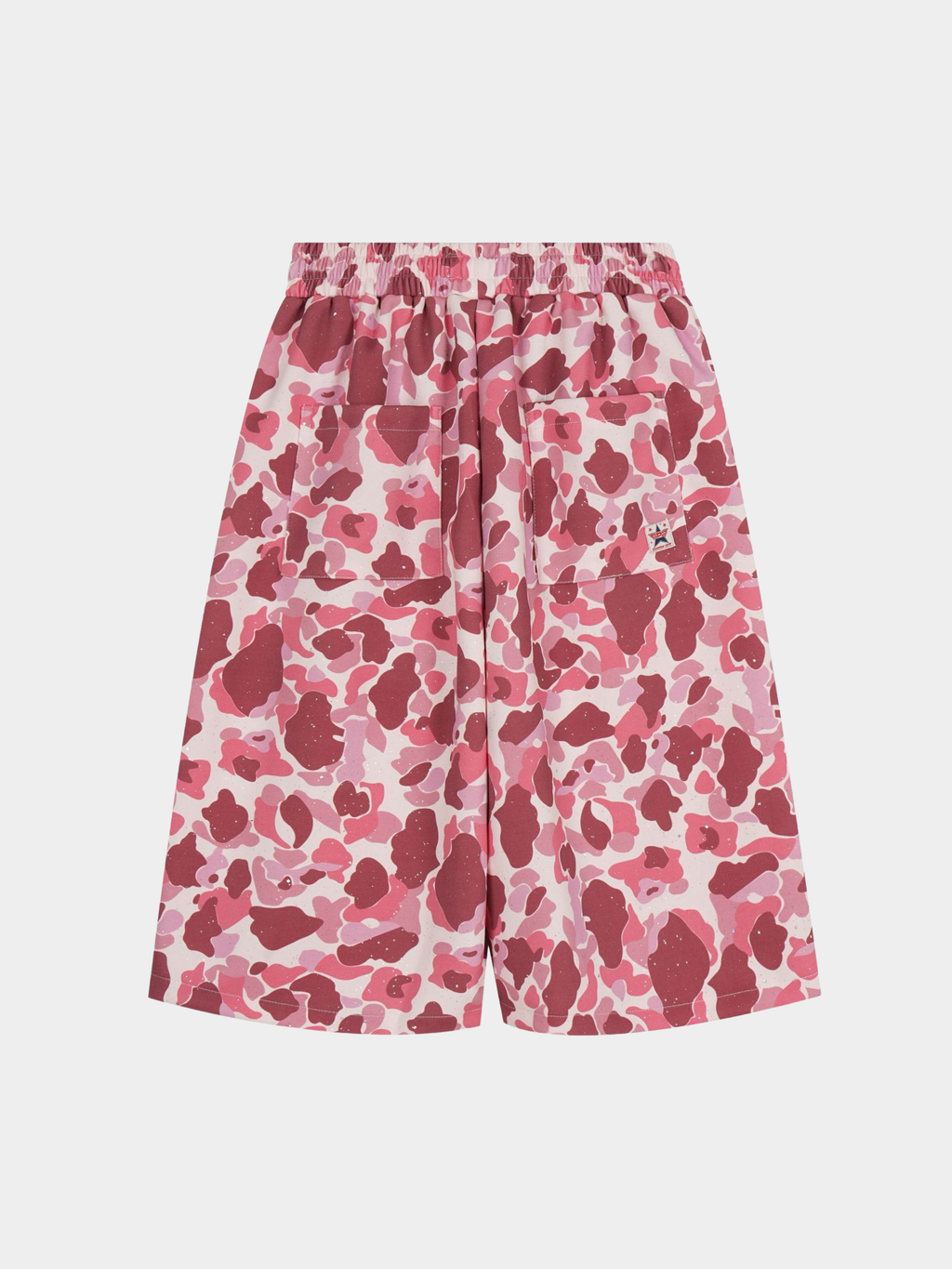 Underflow - Women's Camouflage Elastic Waist Wide-Leg Cropped Pants