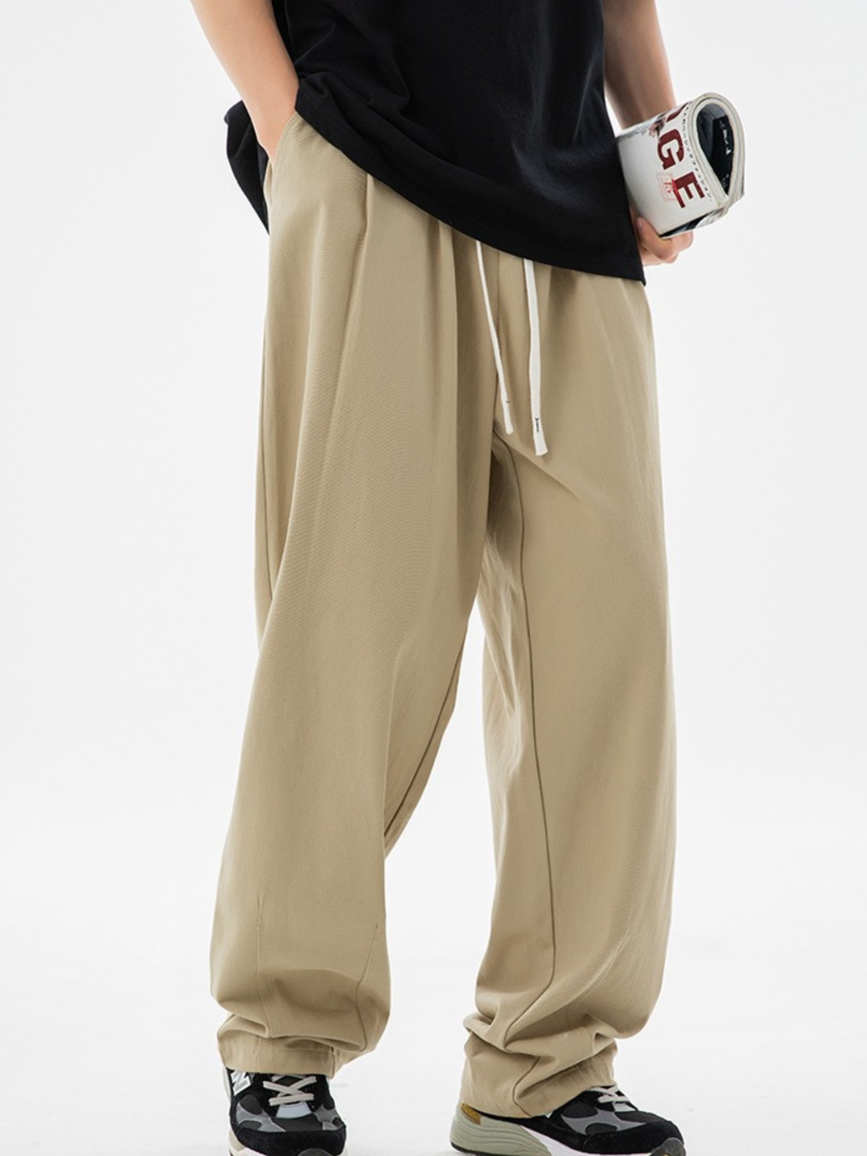 AlpineHike - Men's Washed Cotton Relaxed Fit Pants
