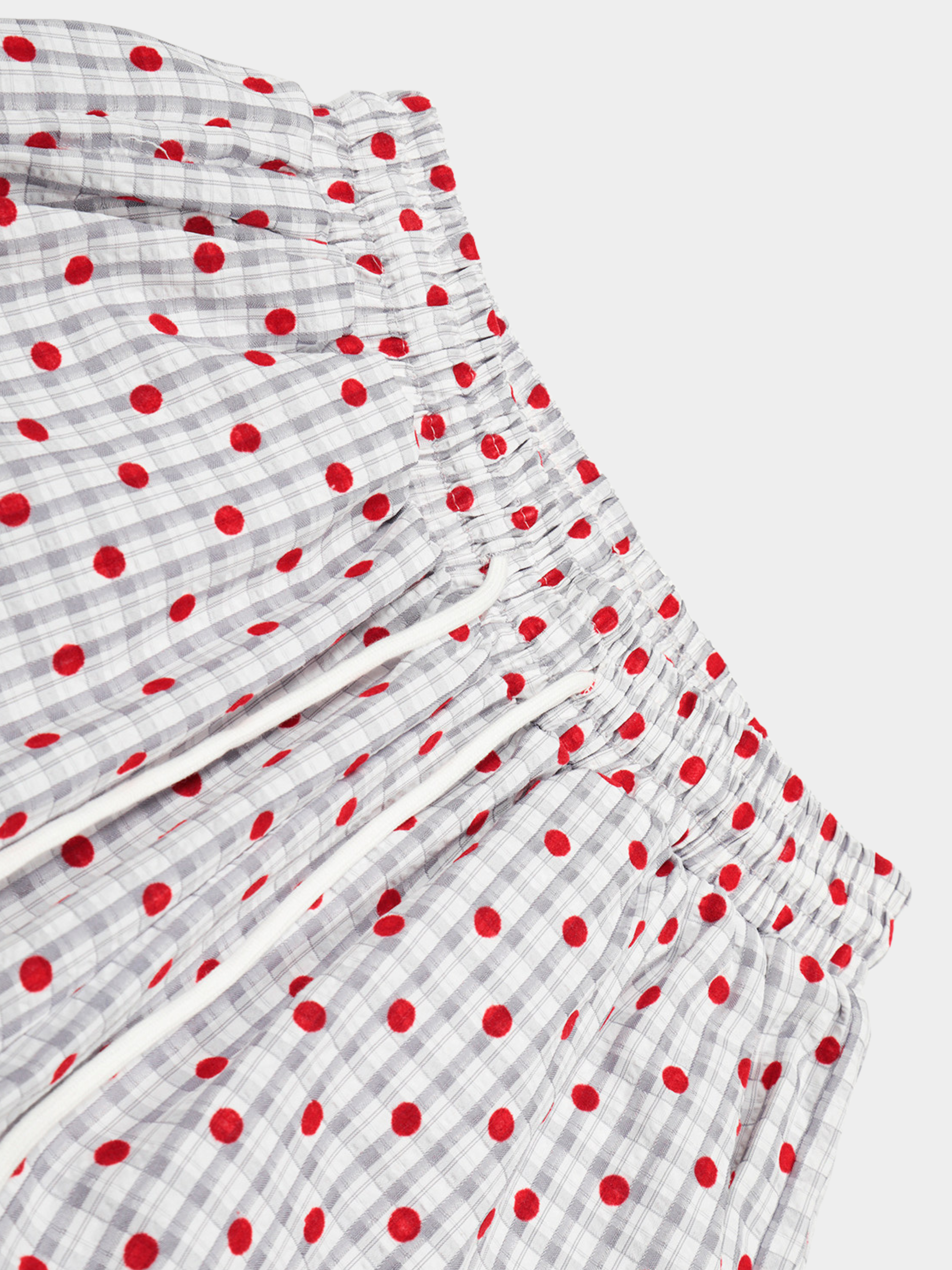Ashview - Women's Pleated Polka Dot Wide-Leg Pants