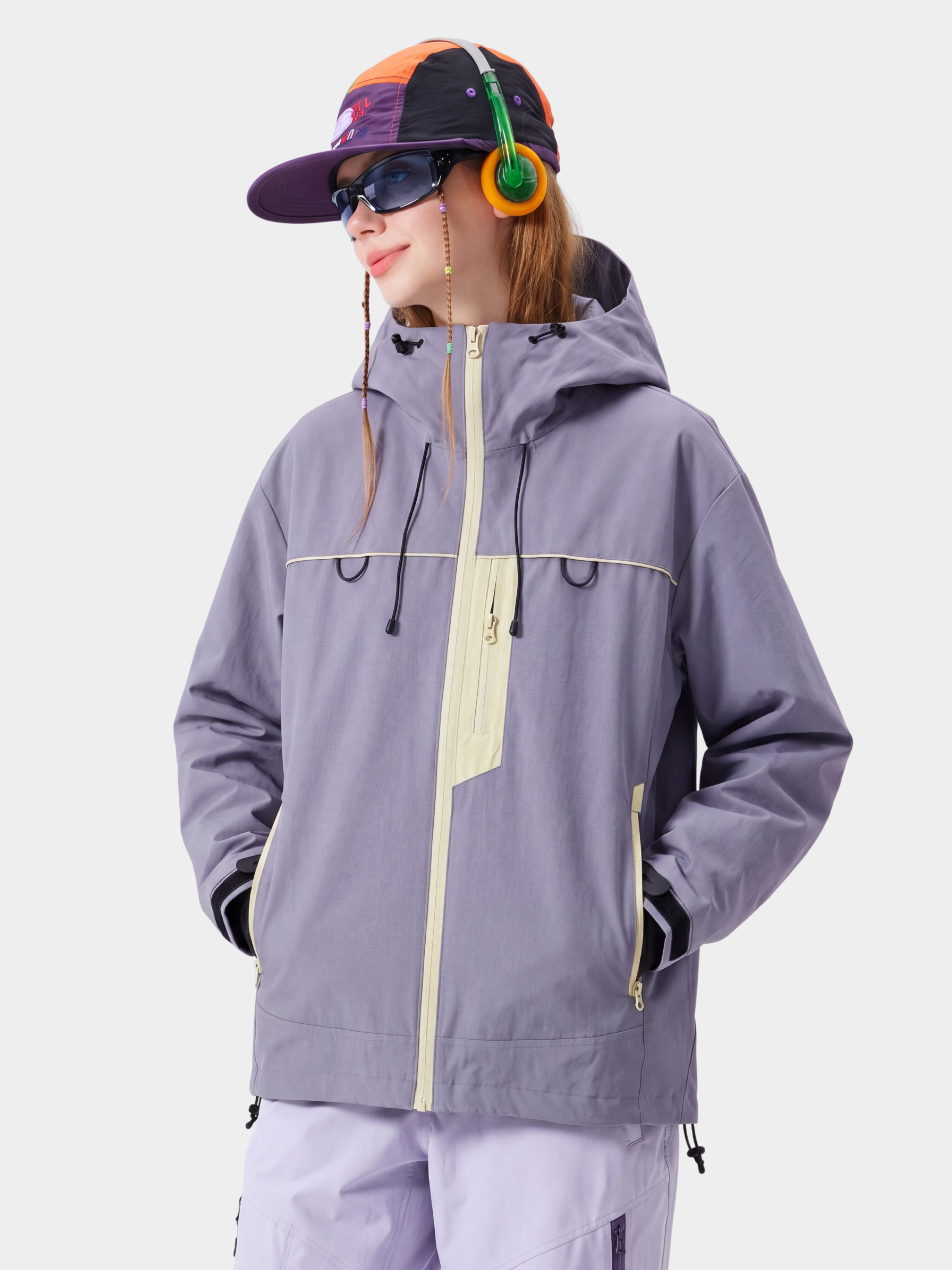 Ashgleam - Women's Water-Repellent Windproof Cropped Shell Jacket