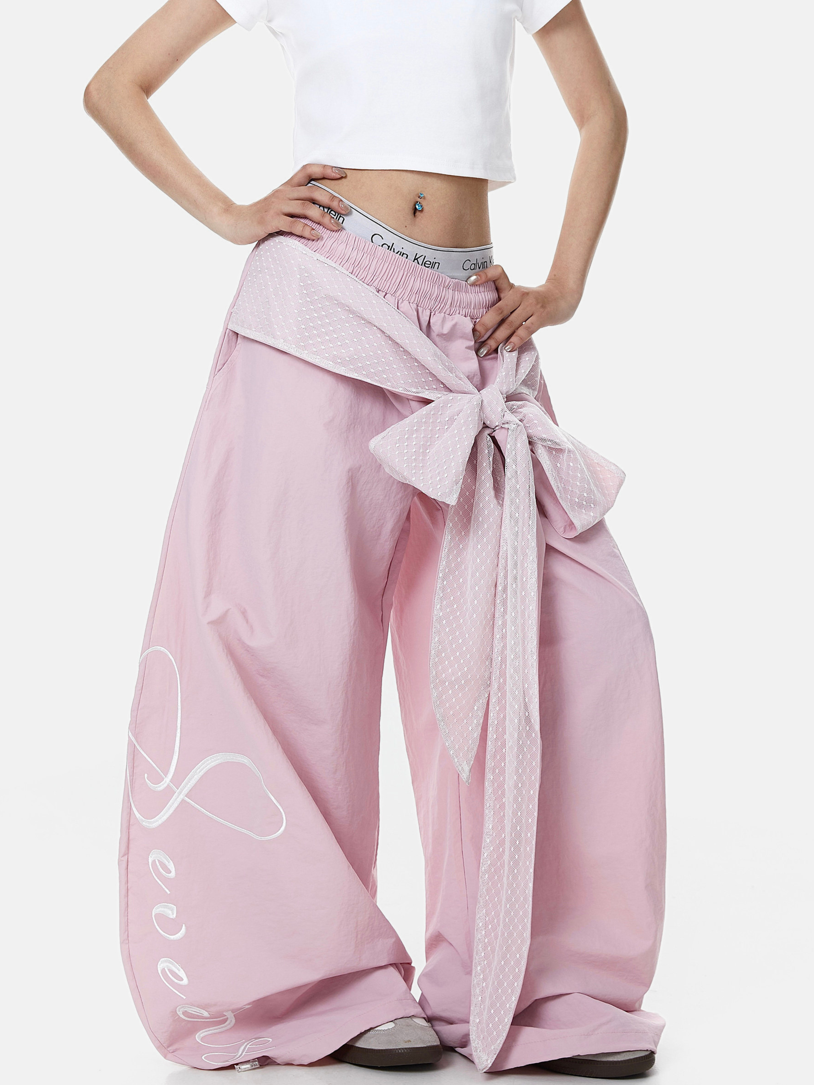 WarmSack - Women's Lace-Up Layered Curved Parachute Pants