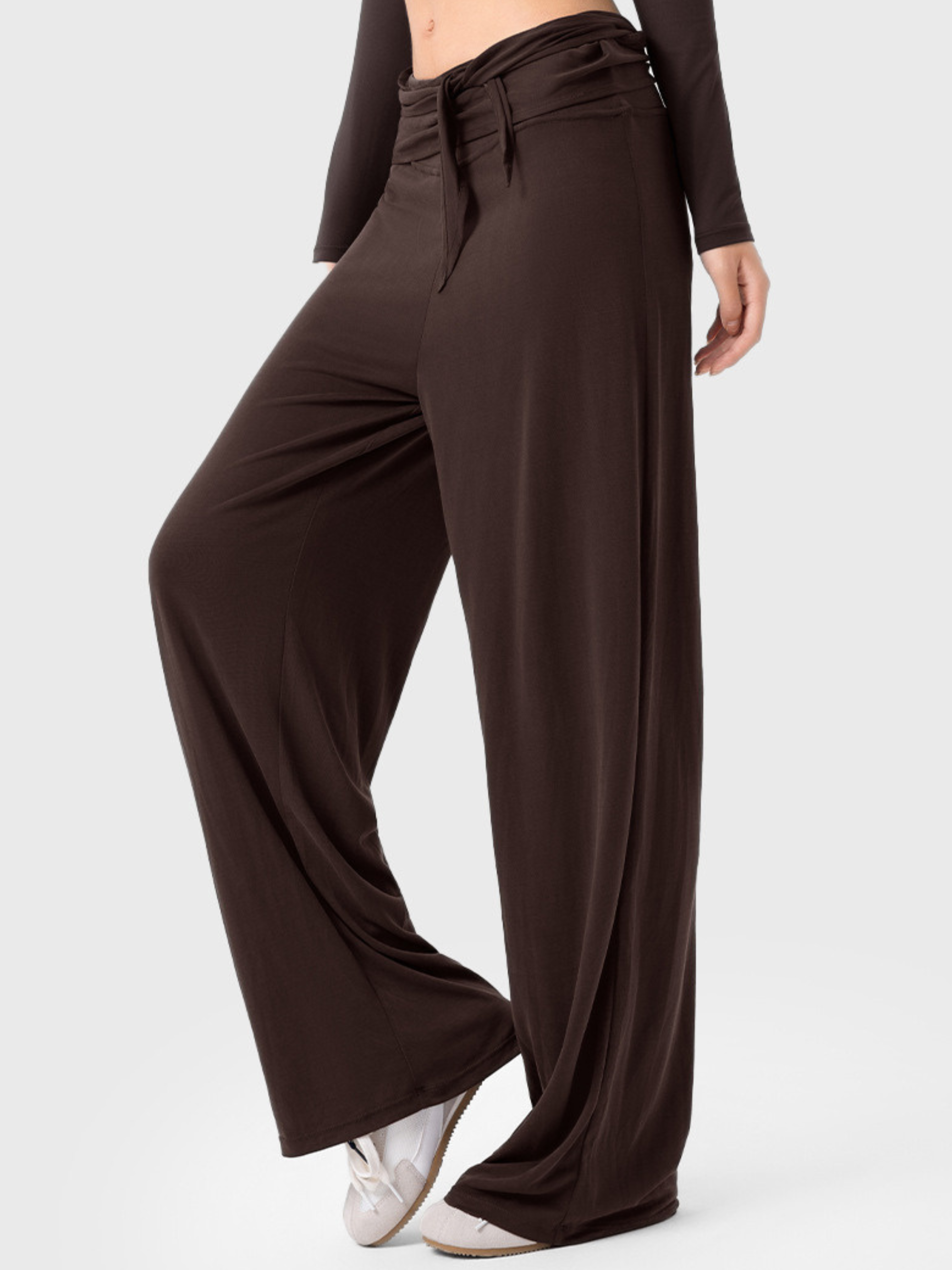 EchoCrest - Women's Detachable Belt Breathable Wide-Leg Pants