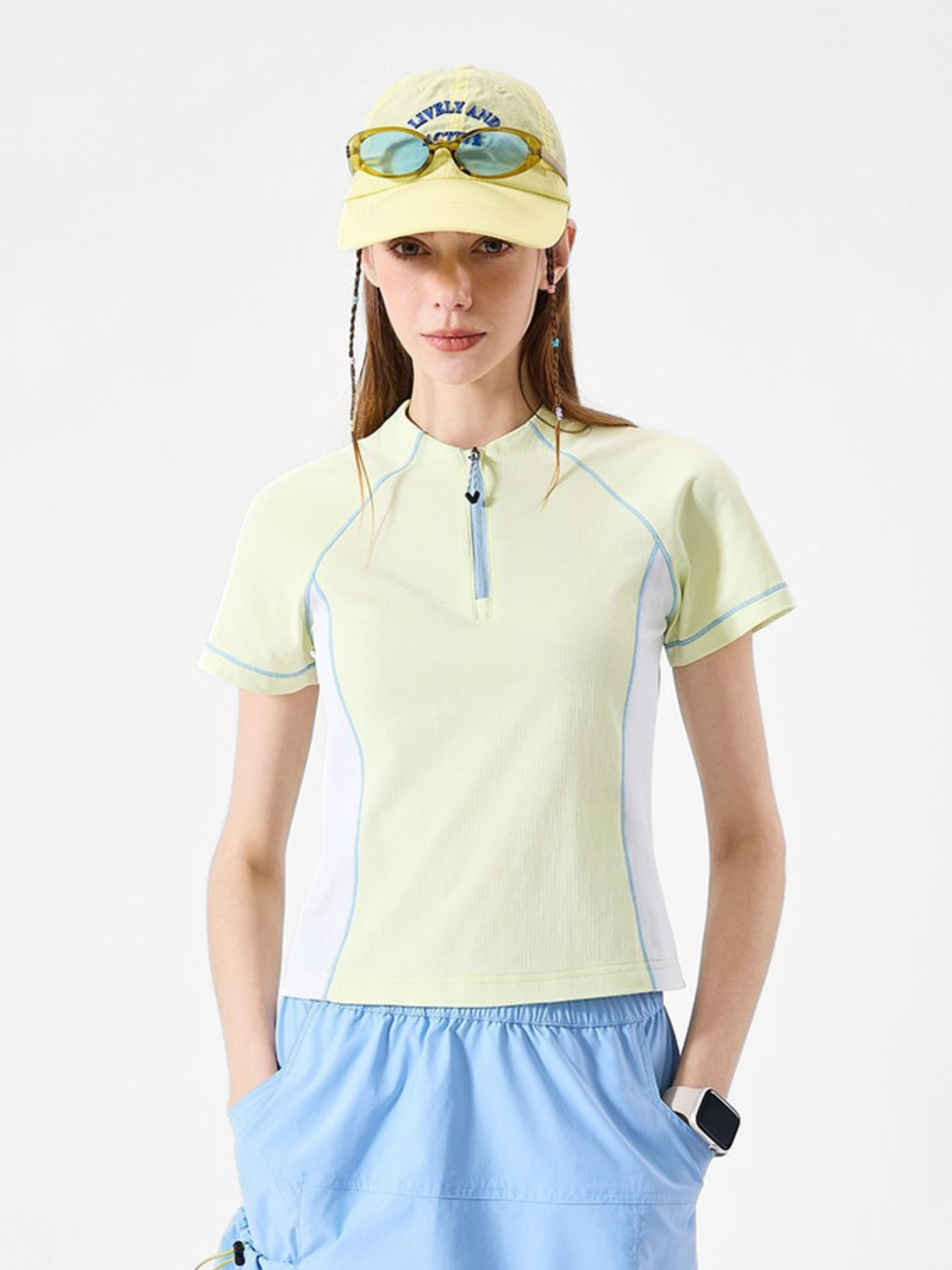 ChillCanopy - Women's UPF50+ Protection Antibacterial Half-Zip T-Shirt