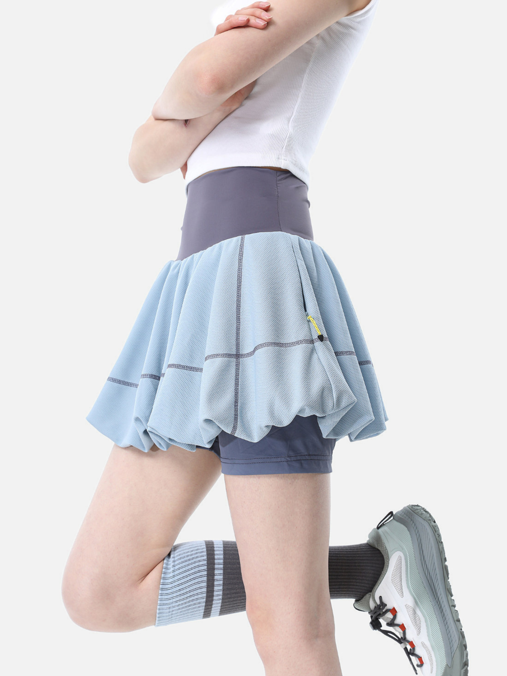 Boreax - Women's UV Protection Anti-Static 2-in-1 Bubble Skirt