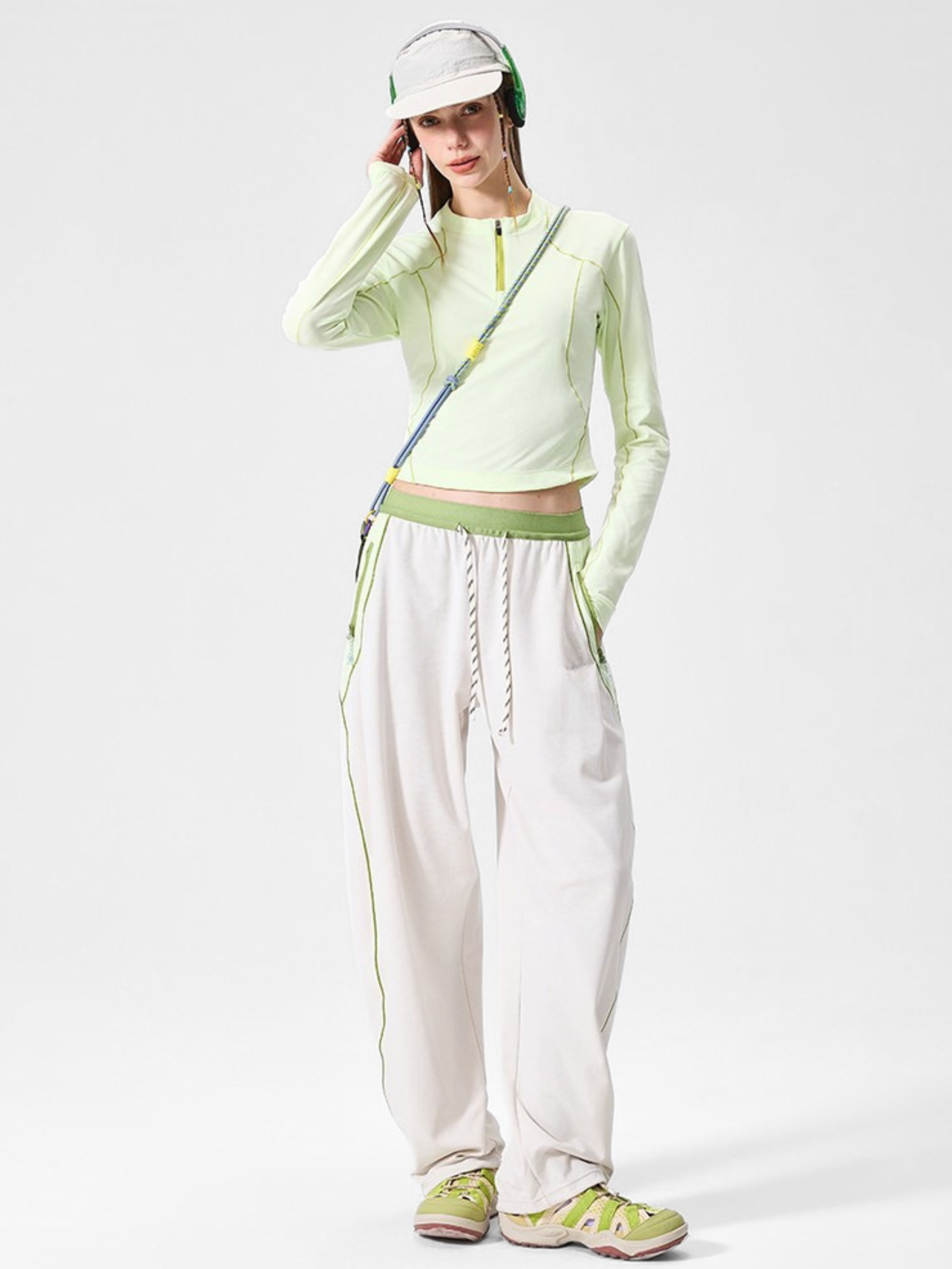 RunFlow - Contrast Stitch Lightweight Quick-Dry Paratrooper Pants