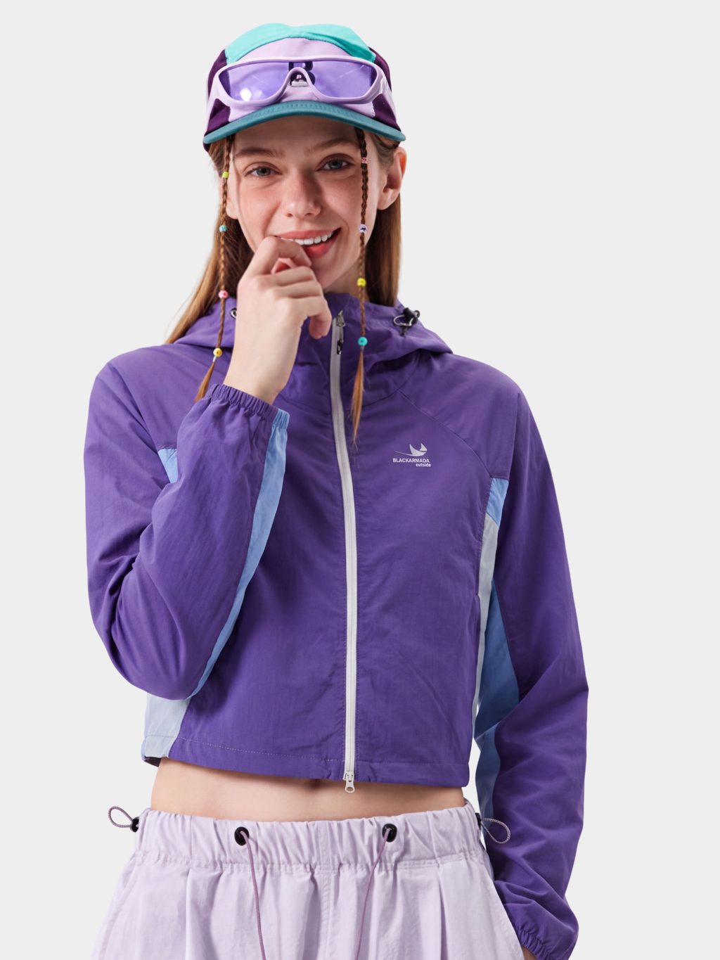 Resonance - Women's Water-Repellent Colorblock Cropped Jacket